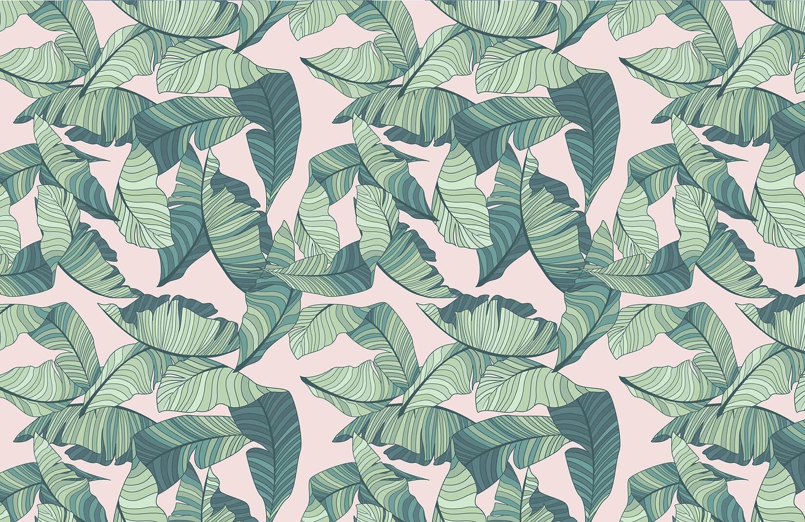 1650x1070 Pink and Green Tropical Leaf Wallpaper, Desktop