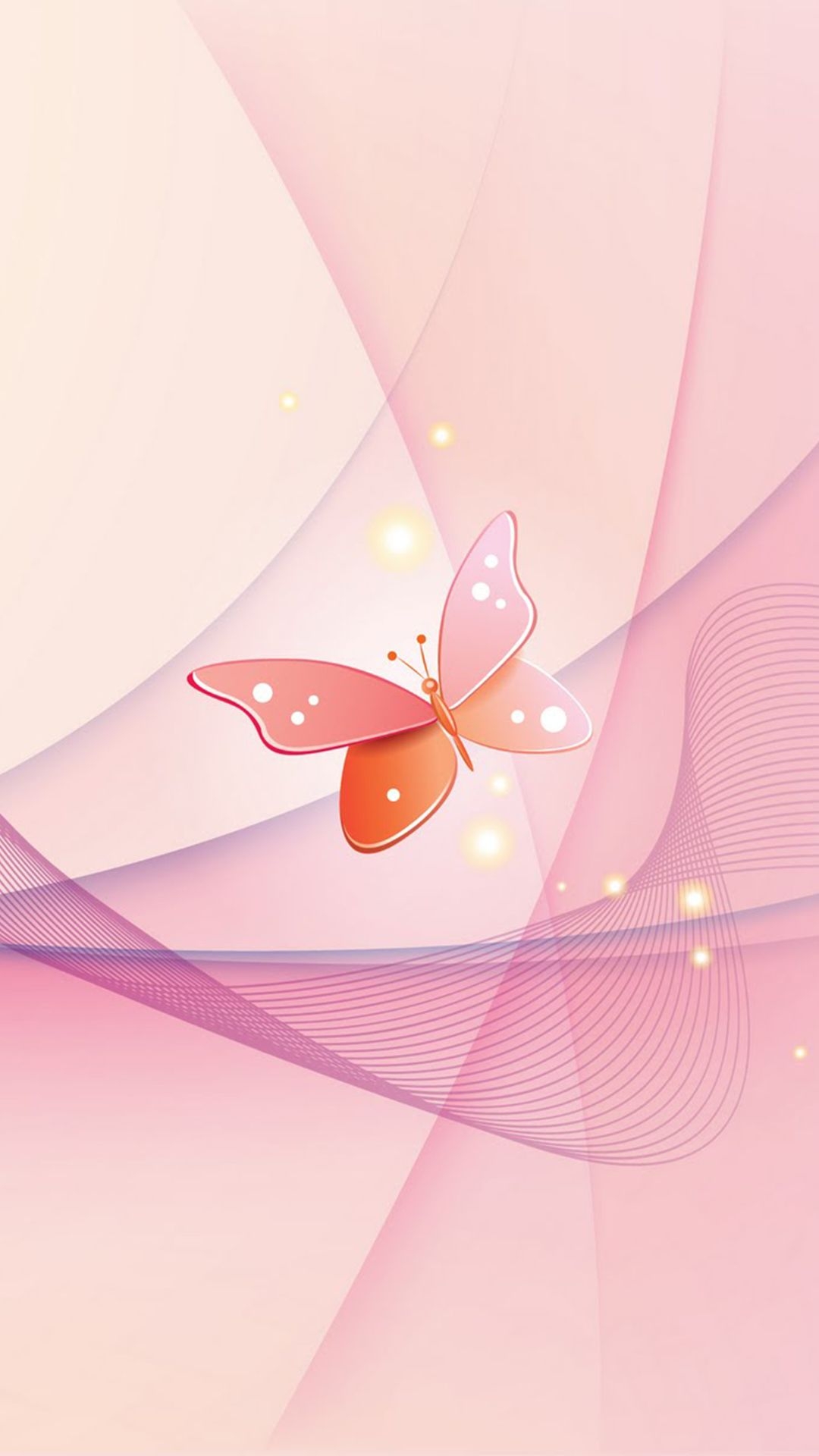 1080x1920 Pink Butterfly iPhone wallpaper, Phone