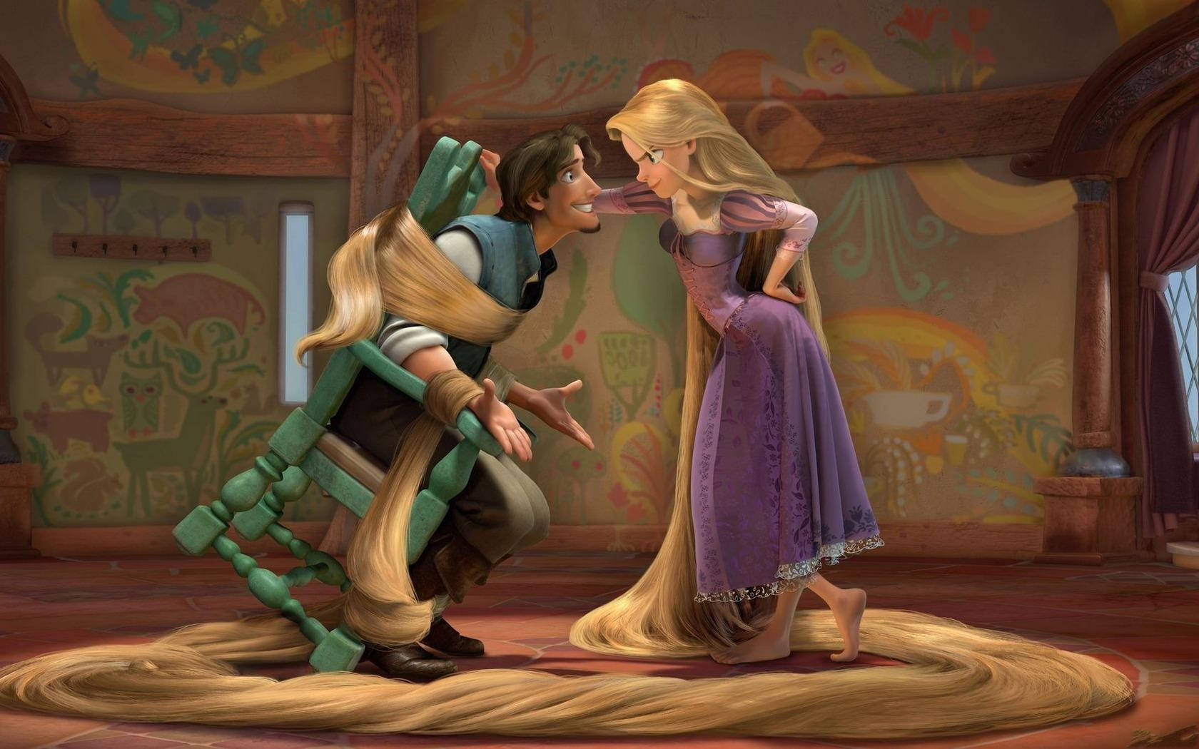 1680x1050 Download Tangled Rapunzel Interrogating Flynn Wallpaper, Desktop