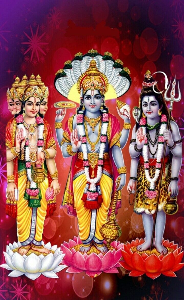 720x1170 Brahma Vishnu Mahesh. Hindu gods, Vishnu, Krishna wallpaper, Phone