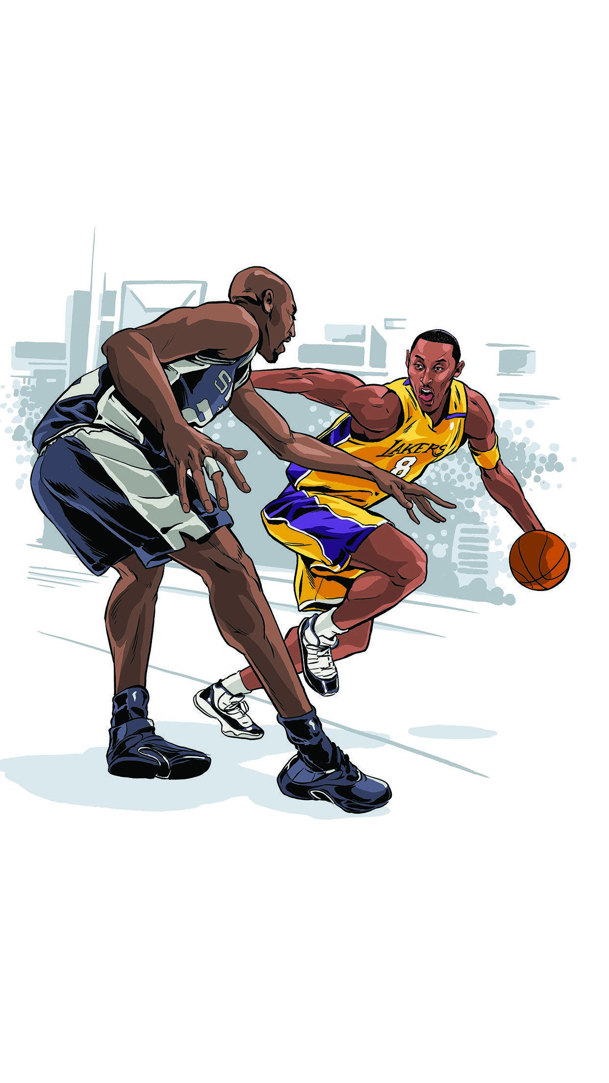 1250x2210 Kobe Bryant Ankle Breaker Sports Nba Art Wallpaper, Phone