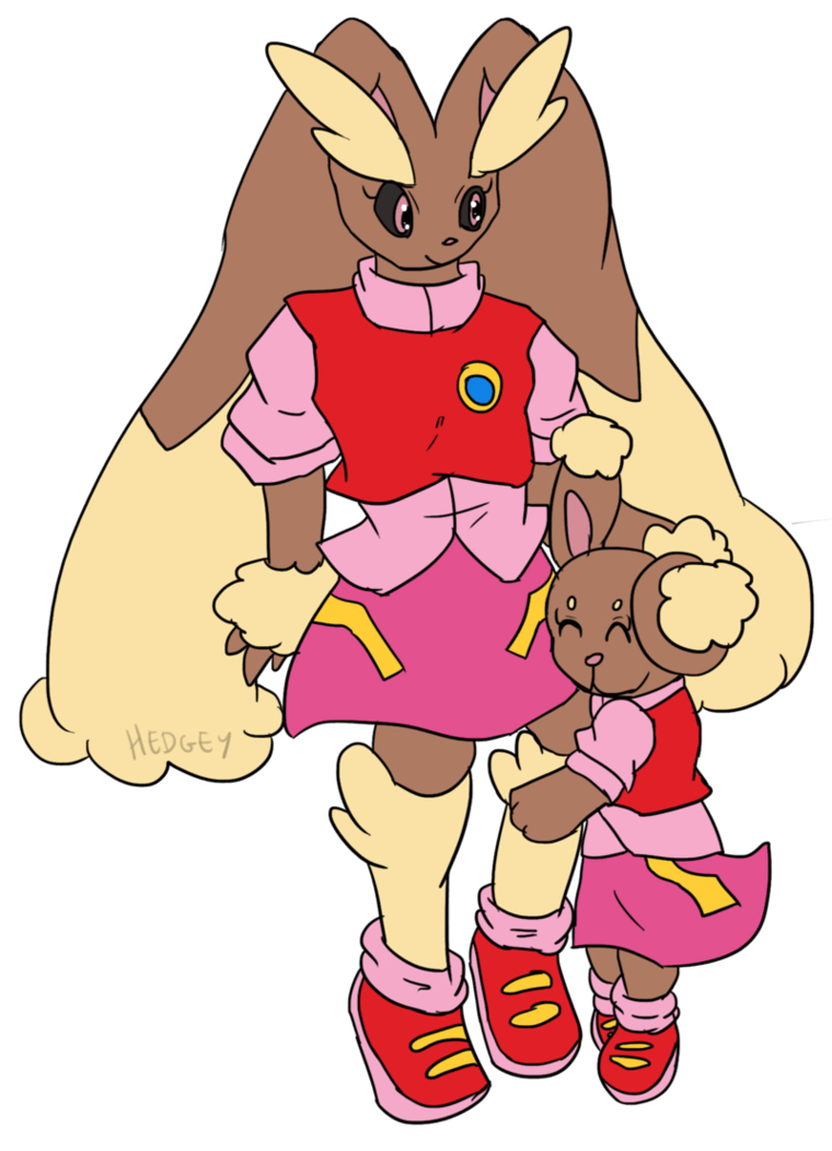 760x1060 Comm: Lopunny and Buneary, Phone