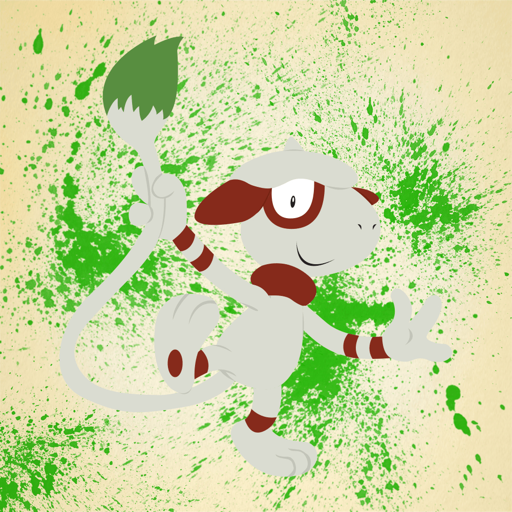 1000x1000 Vector Smeargle (With Background), Phone