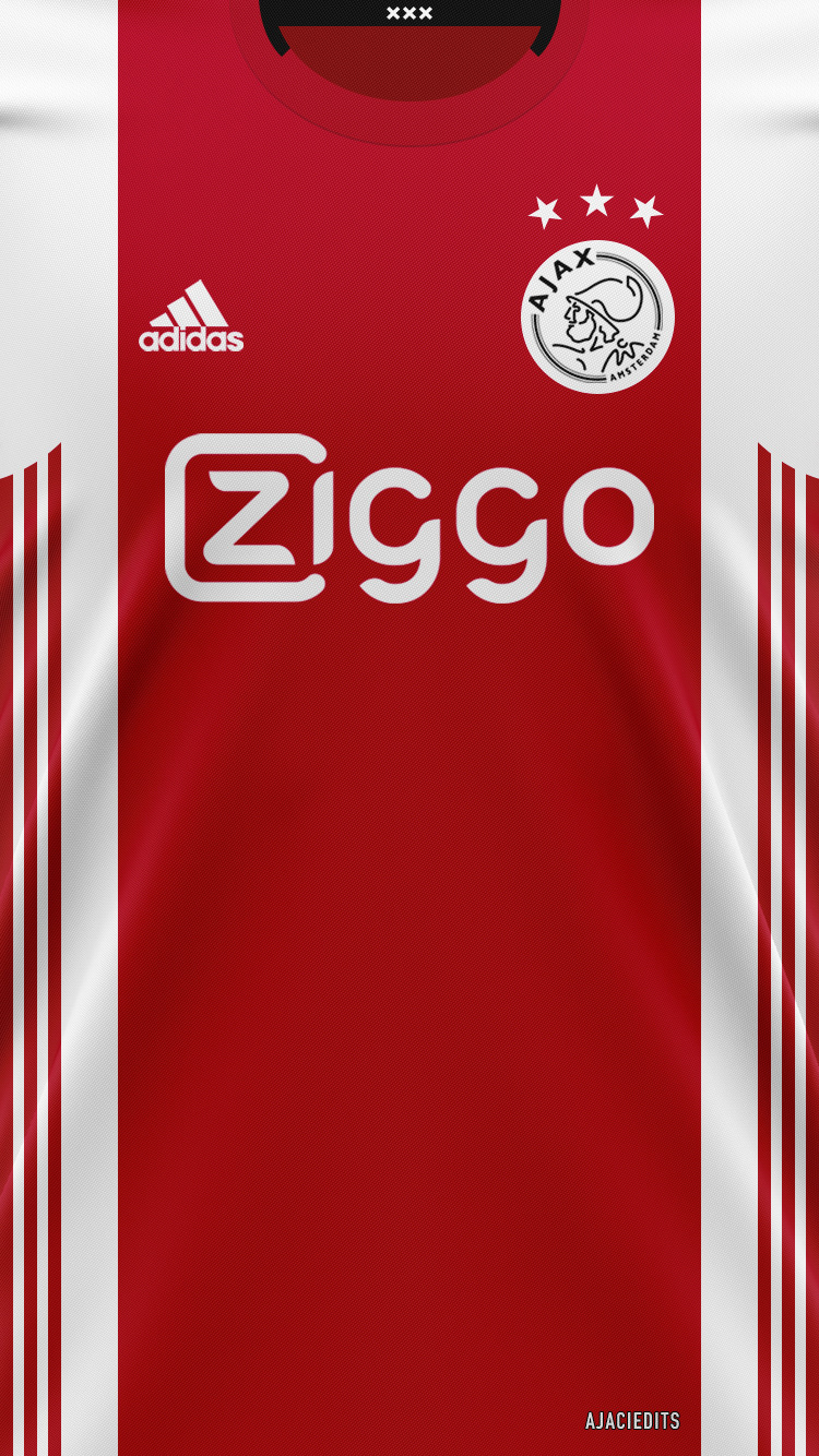 750x1340 AFC Ajax Kit 19 20 Phone Background, Phone