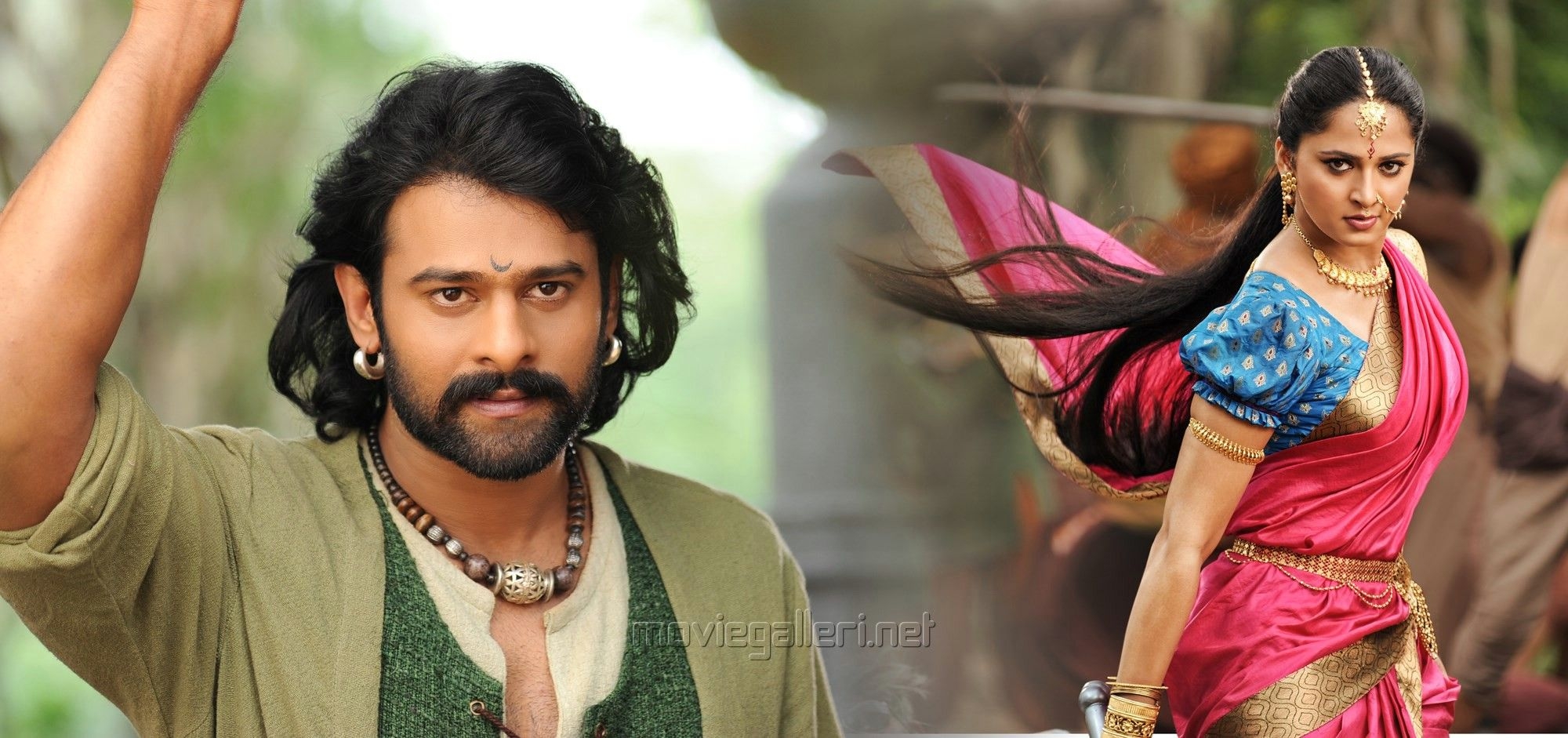 2000x950 Baahubali 2 New Image HD. Prabhas. Anushka. New Movie Posters, Dual Screen