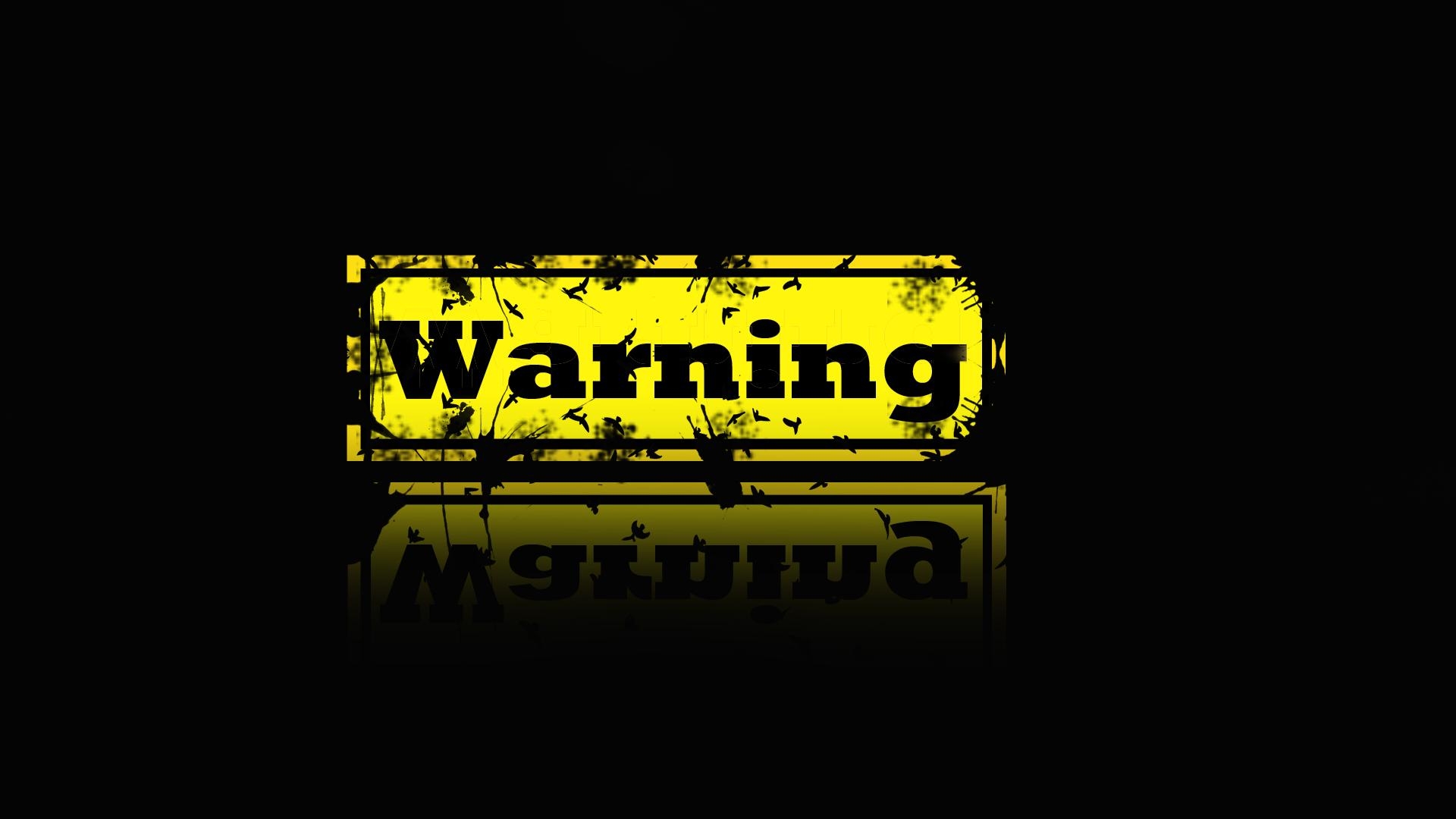 1920x1080 HD Warning Wallpaper, Desktop