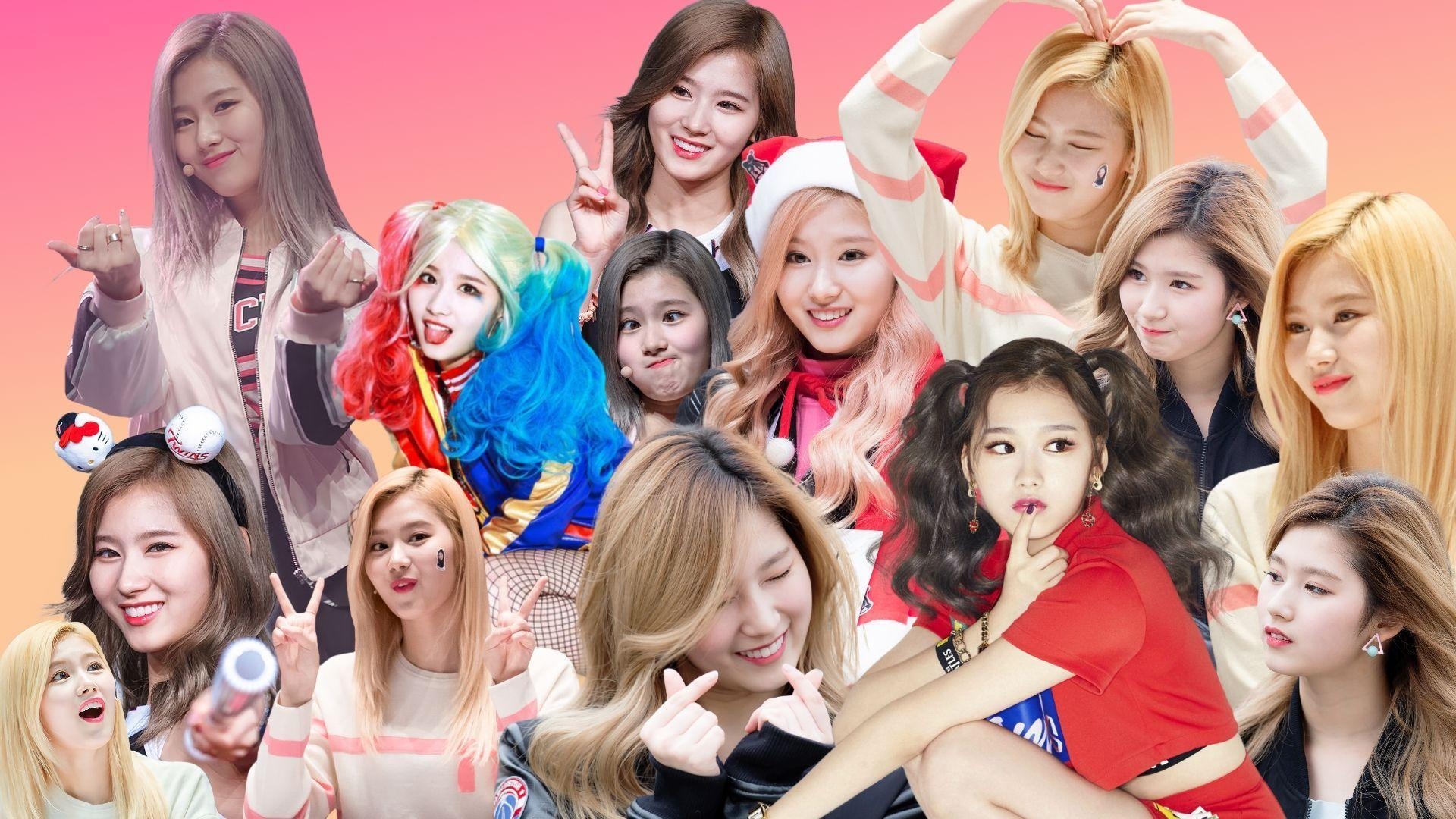 1920x1080 Sana, Tzuyu, and Dahyun collage wallpaper, Desktop