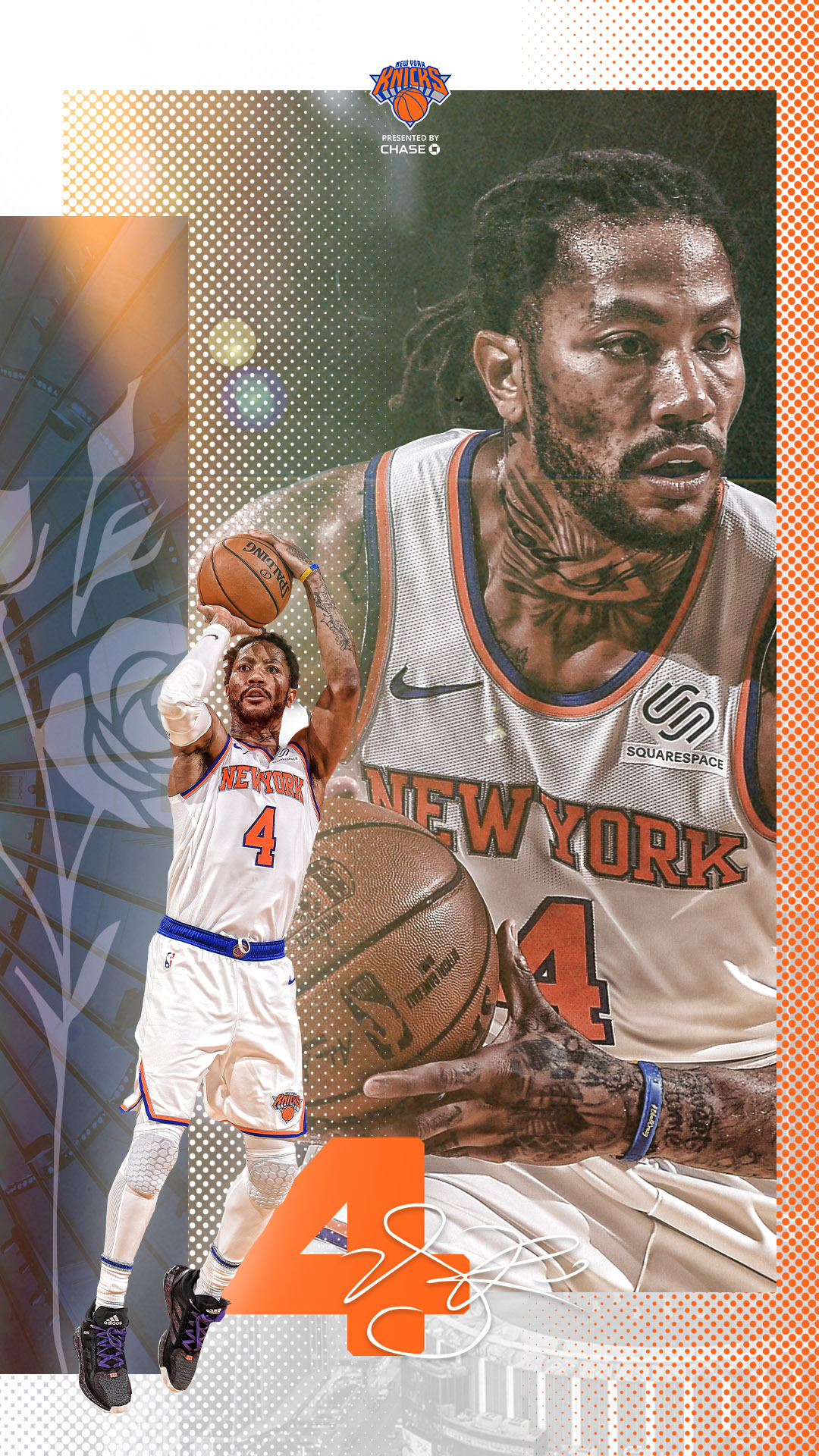 1080x1920 NEW YORK KNICKS Rose For Your #WallpaperWednesday Refresh, Phone