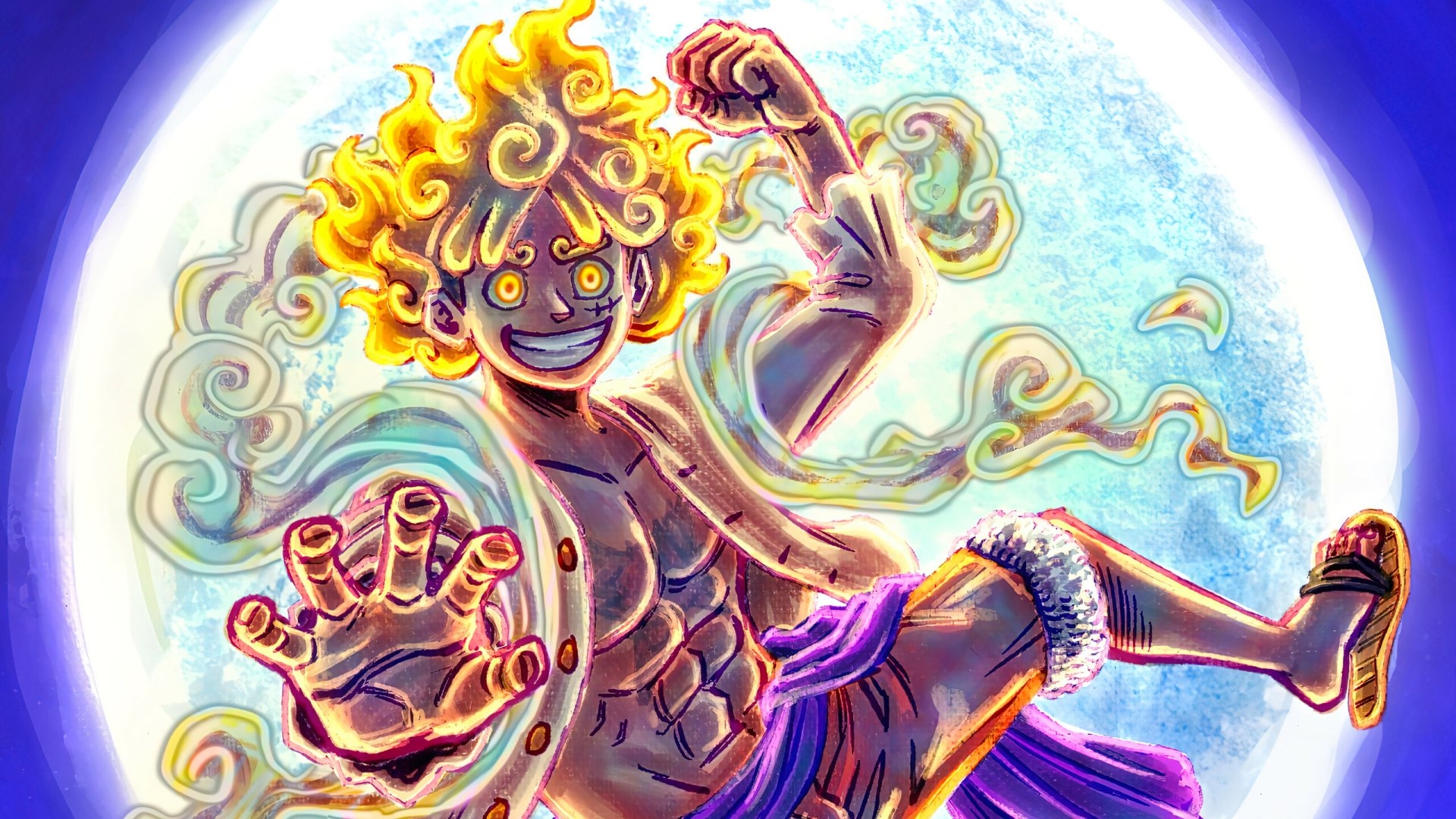 1920x1080 Luffy Boy, Sun God Nika, Desktop