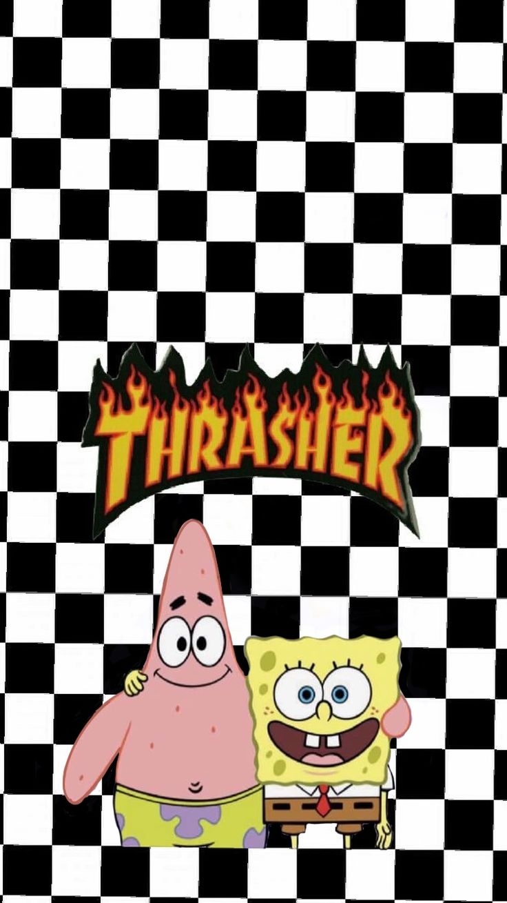 740x1310 Sponge bob and patrick thrasher wallpaper. Cartoon character picture, Funny iphone wallpaper, Spongebob wallpaper, Phone