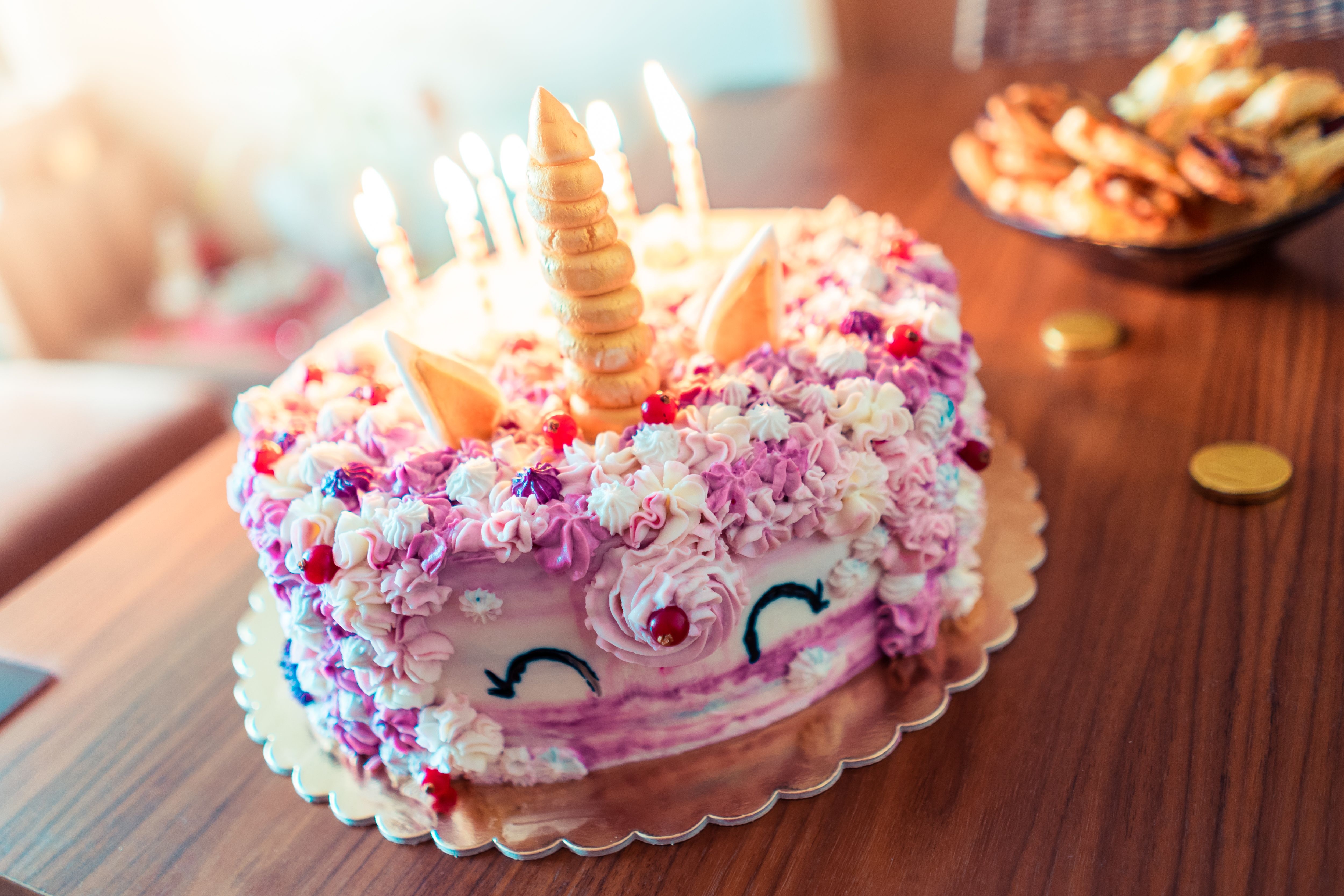 5000x3340 Colorful Unicorn Birthday Cake Free, Desktop