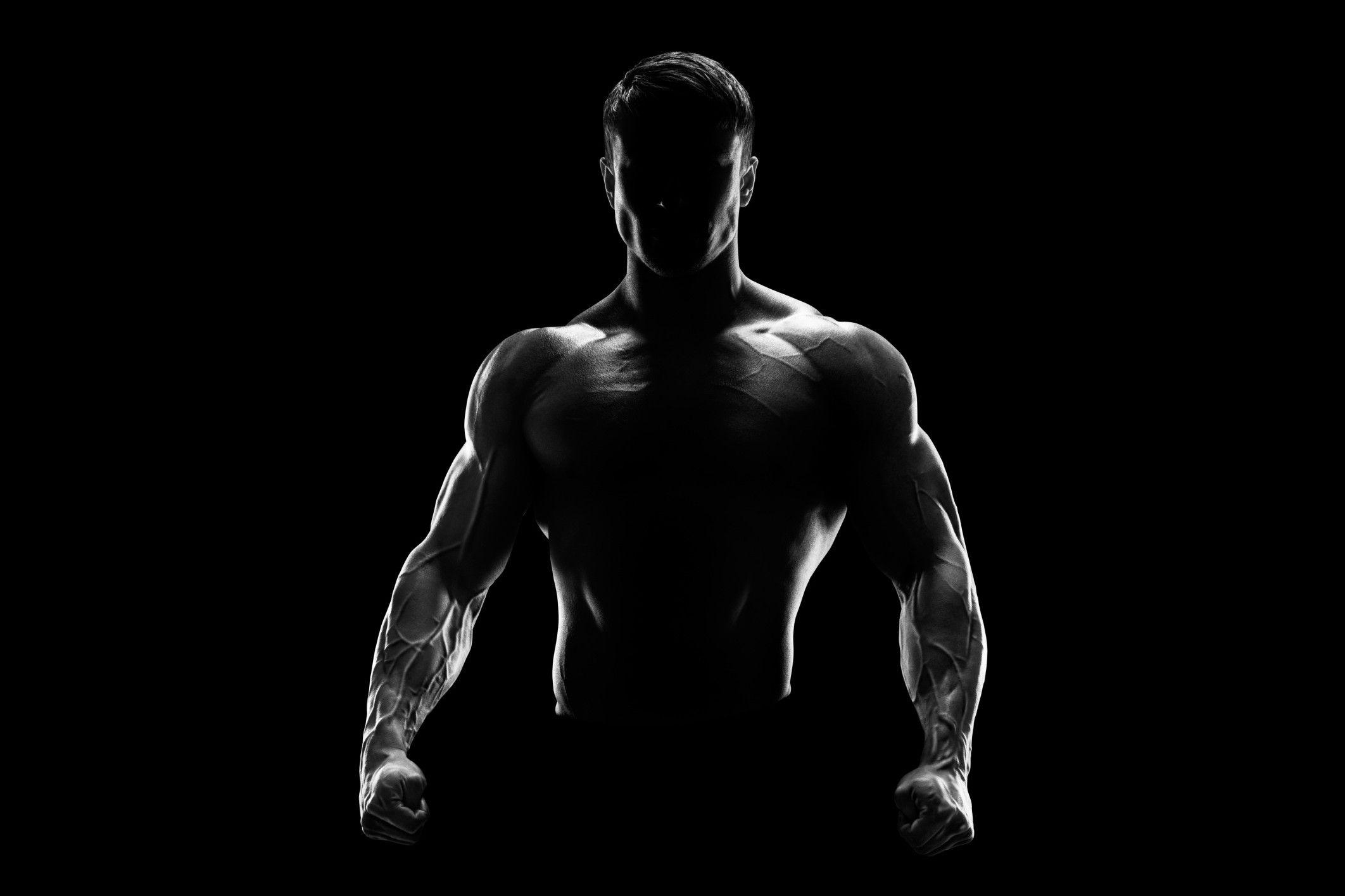 Bodybuilder, Black Gym Collection, Desktop Wallpaper, Full HD