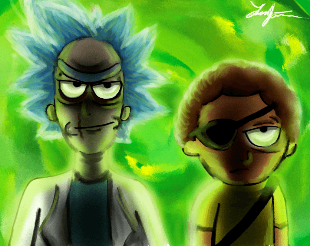 1030x820 Evil Rick And Morty ver. 2, Desktop