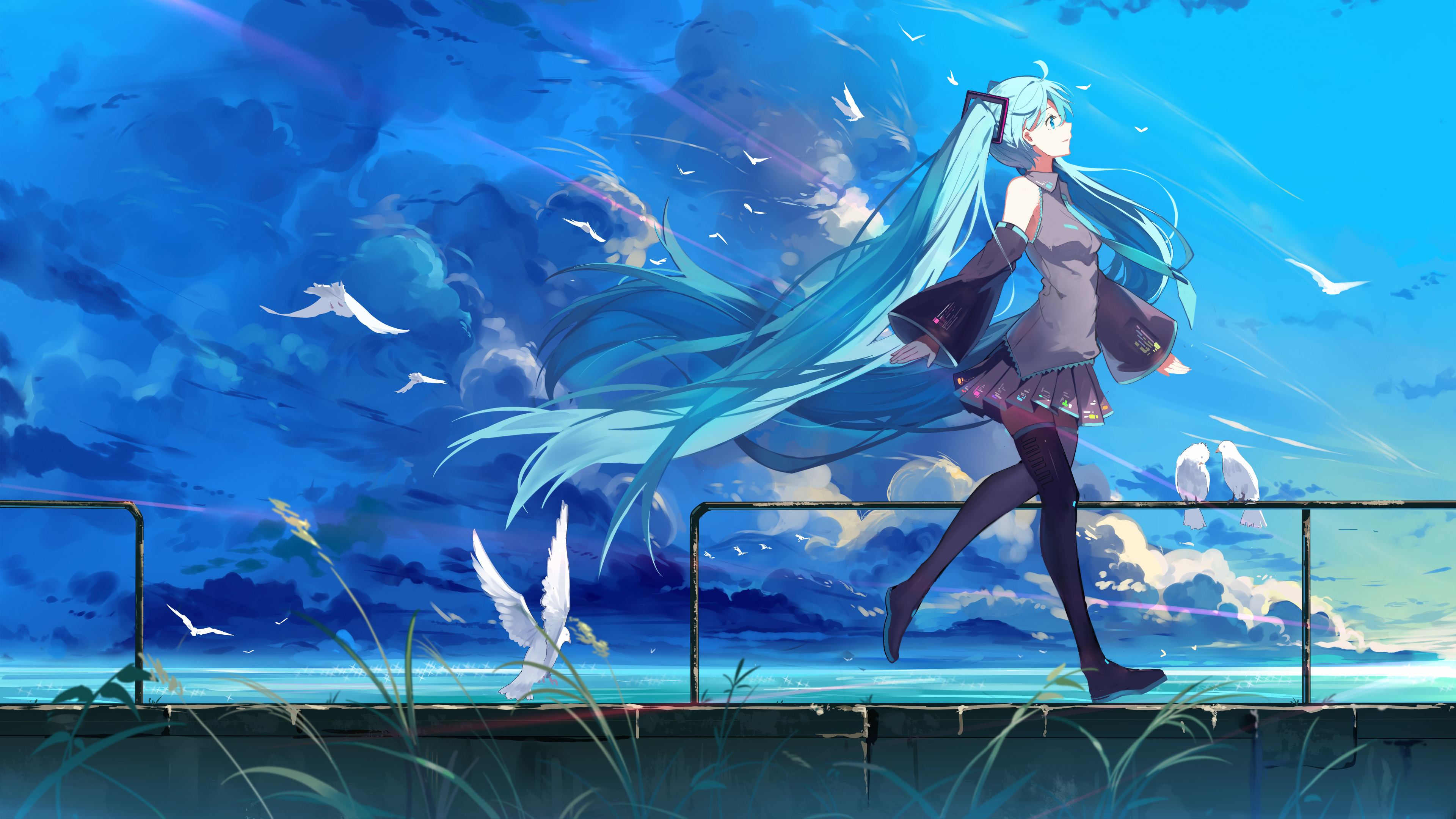 3840x2160 Hatsune Miku Anime Girl 4K Wallpaper, Desktop