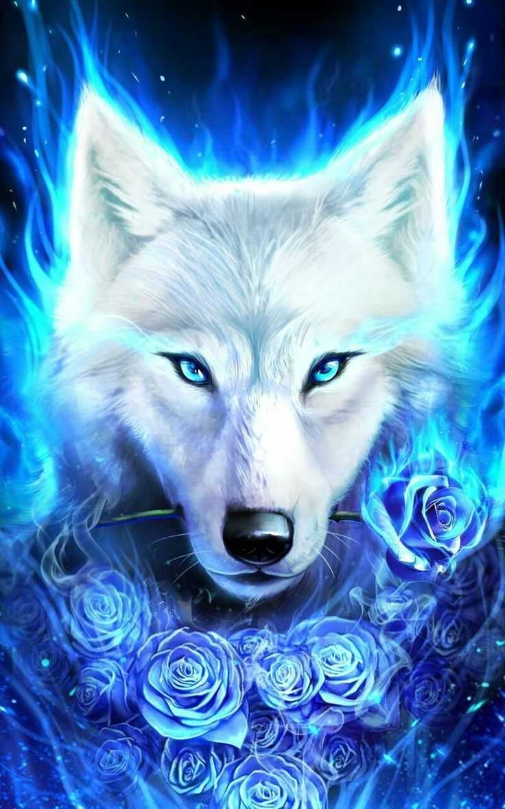 740x1180 Cute Blue Wolf Wallpaper, Phone