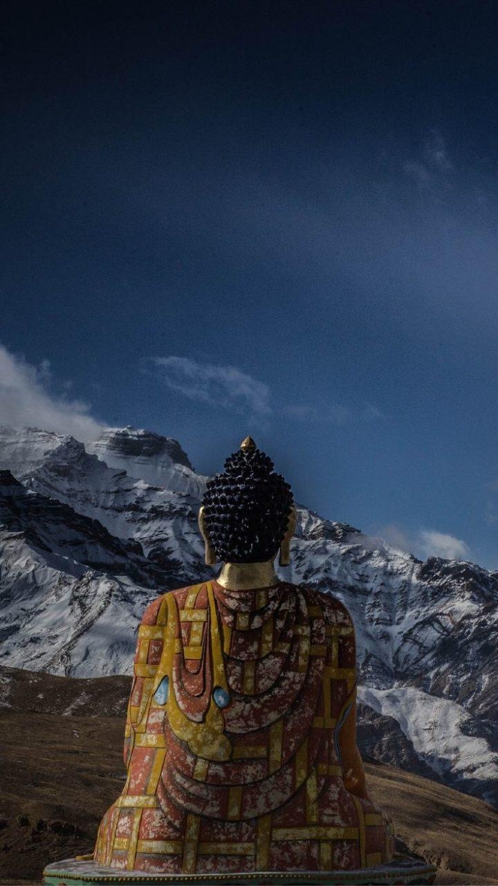 720x1280 Android Wallpaper Mountain Buddha Phone Wallpaper Lockscreen, Phone