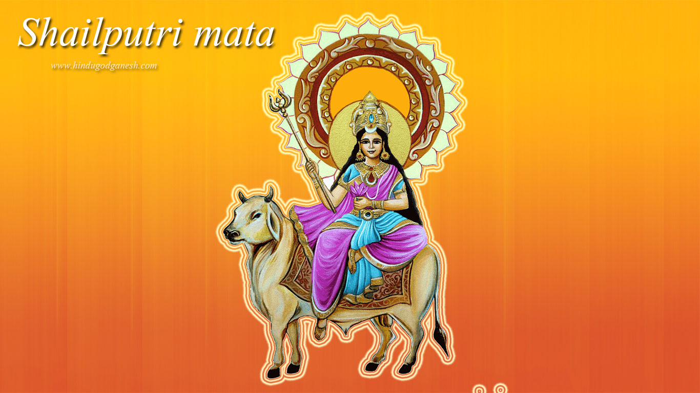 1370x770 Shailputri Mata Wallpaper & Image Download Free Shailputri Navratri Wish, Desktop