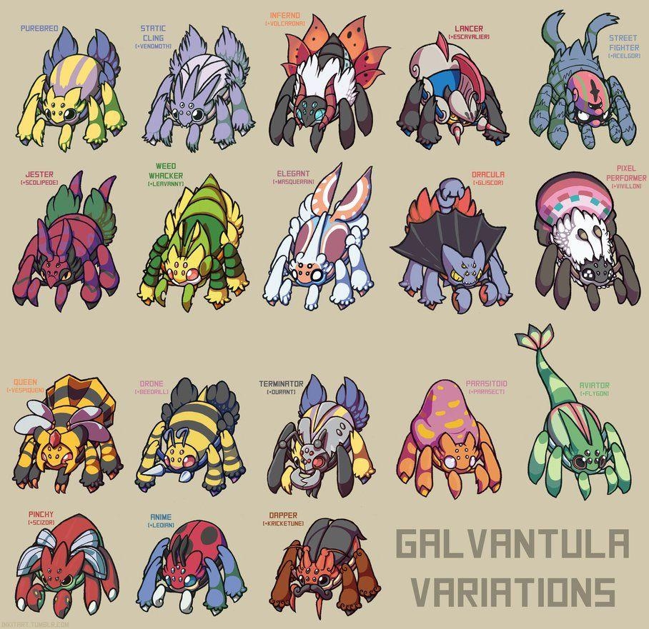 910x890 Galvantula Variations by Ink-It, Desktop