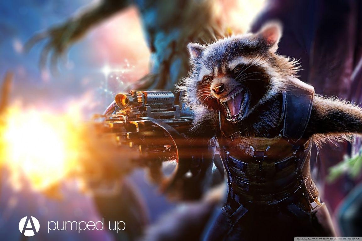 1160x770 Rocket Raccoon Pumped Up by Awesome Design Studio HD desktop, Desktop