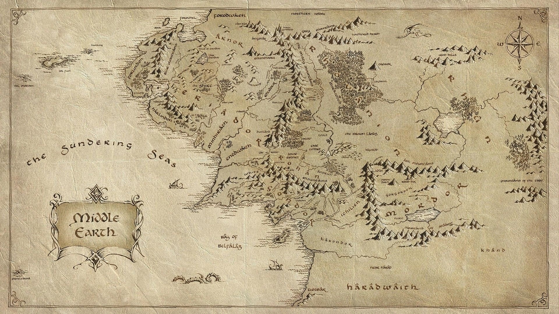 1920x1080 Lotr Map Wallpaper Free Lotr Map Background, Desktop