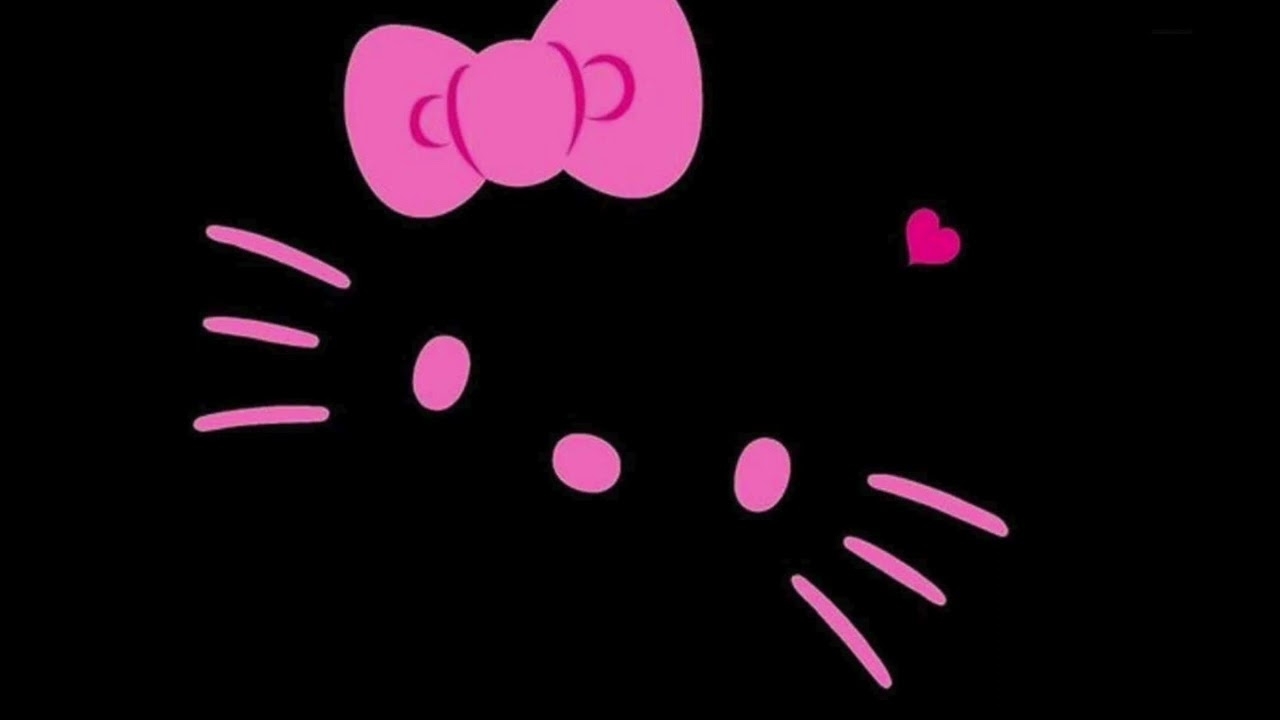 1280x720 Hours of Black Neon Hello Kitty, Desktop