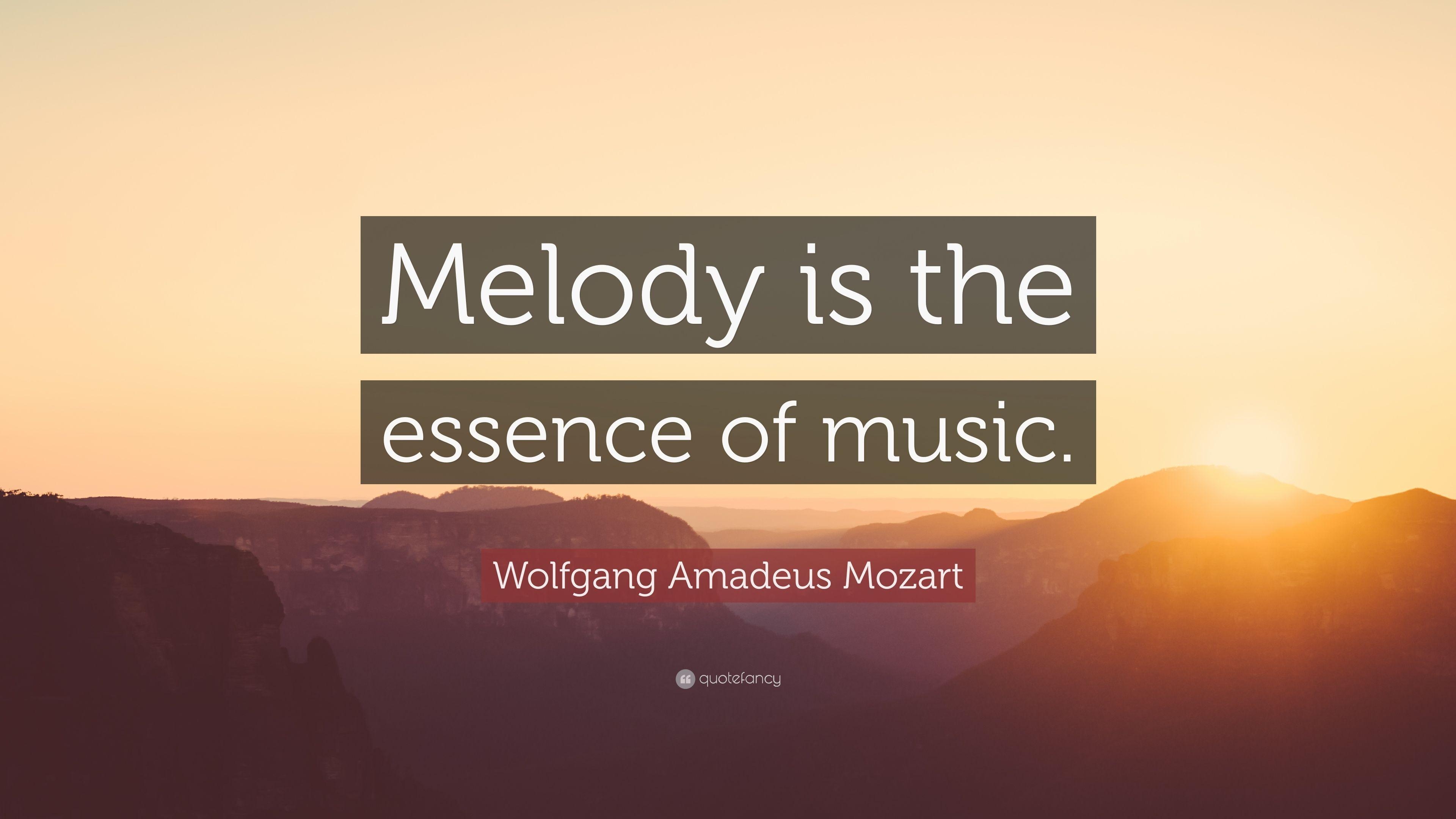 3840x2160 Wolfgang Amadeus Mozart Quote: “Melody is the essence, Desktop