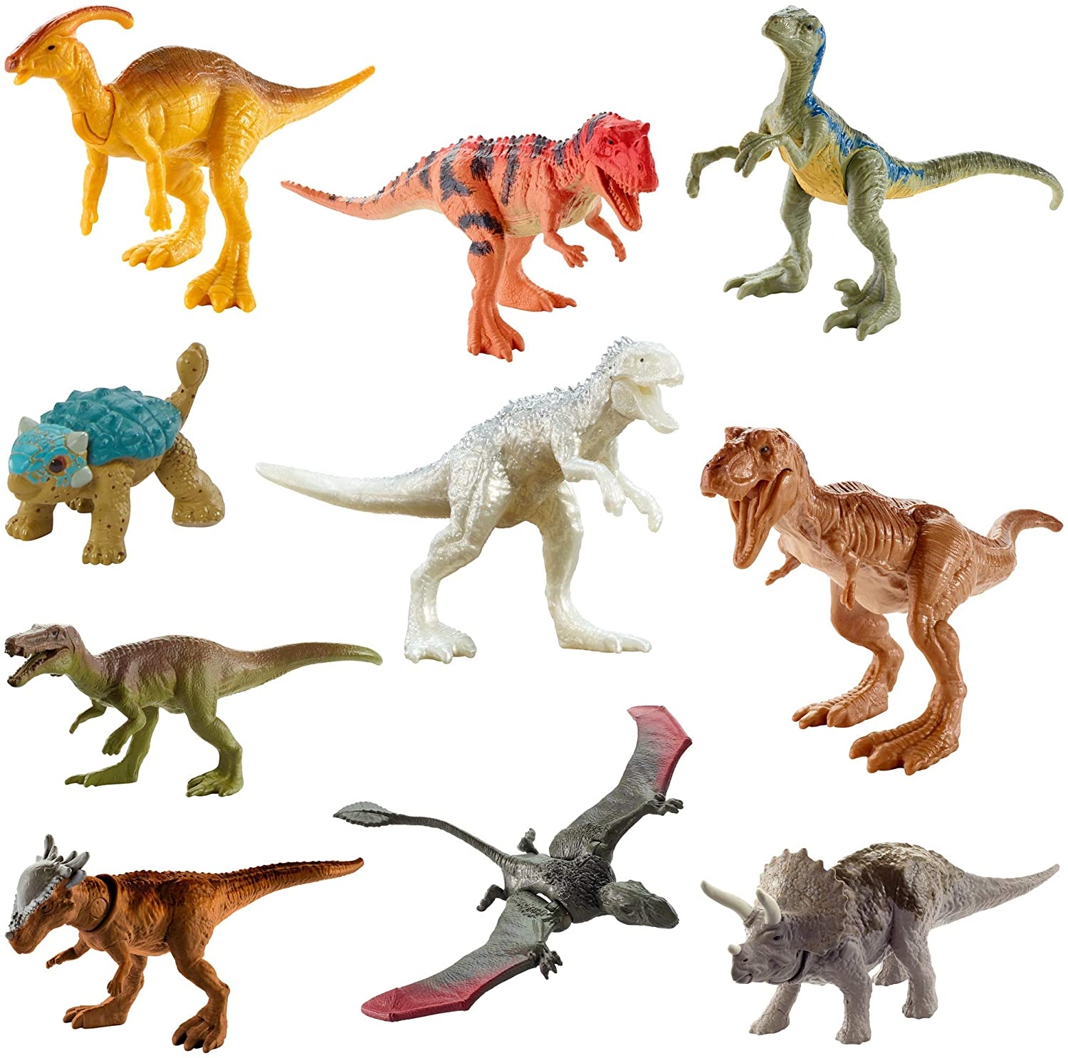 1500x1490 Jurassic World Camp Cretaceous Isla Nublar Multipack Featuring 10 Mini Dinosaur Action Figures with Realistic Sculpting, Authentic Decoration Movable Articulation Points: Toys & Games, Desktop