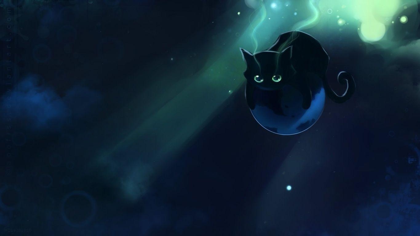 1370x770 Cartoon Cat Wallpaper, Desktop