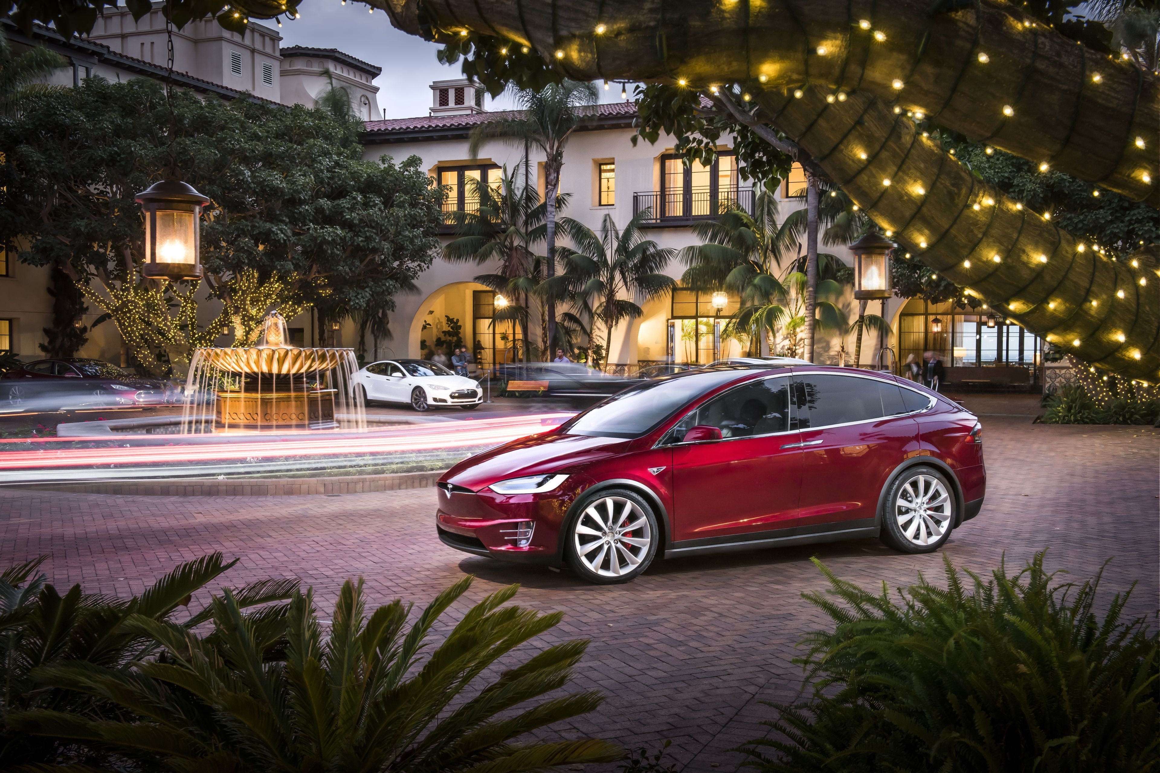 3840x2570 Wallpaper Wednesday: Tesla Model X Black & Red, Desktop