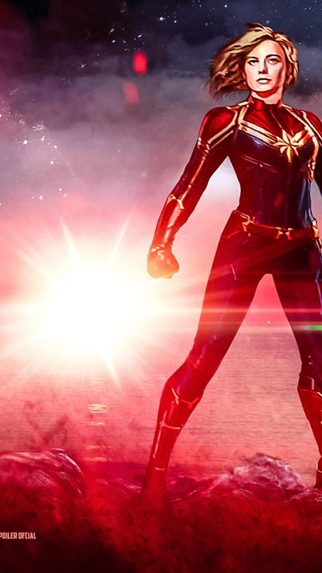 1080x1920 Mobile Wallpaper Captain Marvel 3D iPhone Wallpaper, Phone