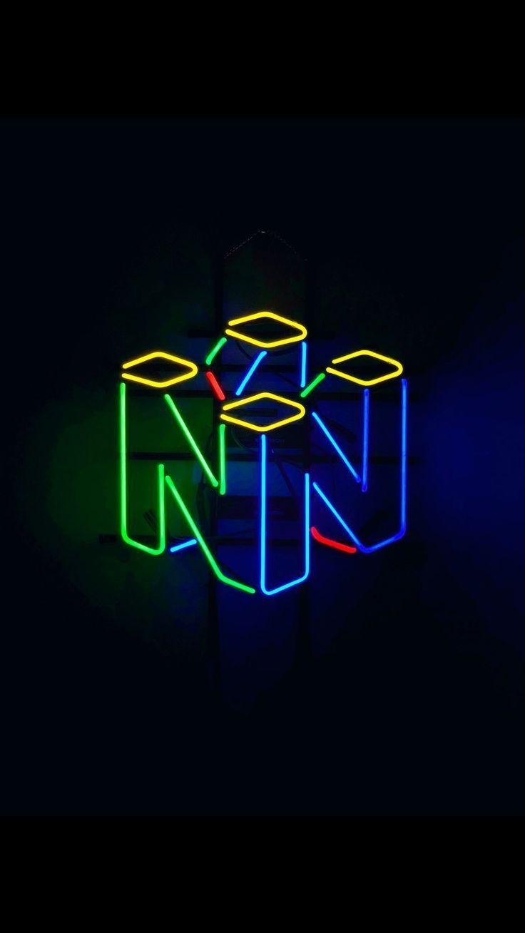 740x1310 Neon Nintendo 64 Sign. The color illuminates great and it goes, Phone