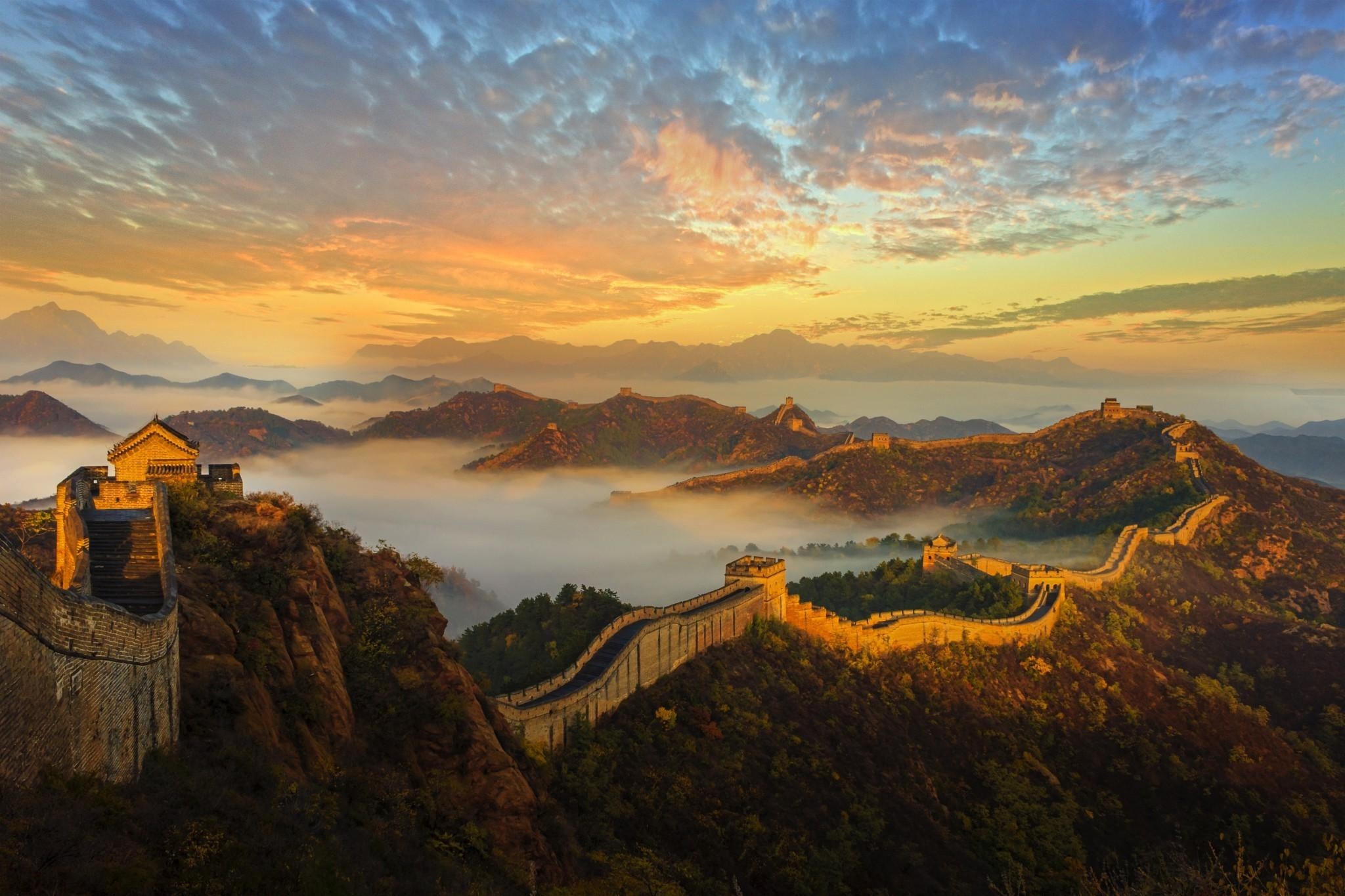 2050x1370 landscape great wall of china wallpaper and background, Desktop