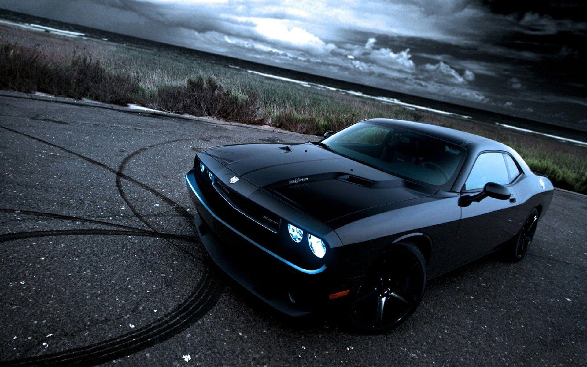 1920x1200 Dodge Challenger SRT black cars /  Wallpaper. cars, trucks, Desktop