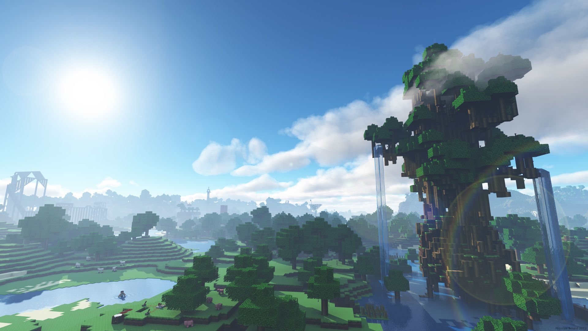 1920x1080 Blue Sky. Minecraft wallpaper, Minecraft shaders, Background, Desktop