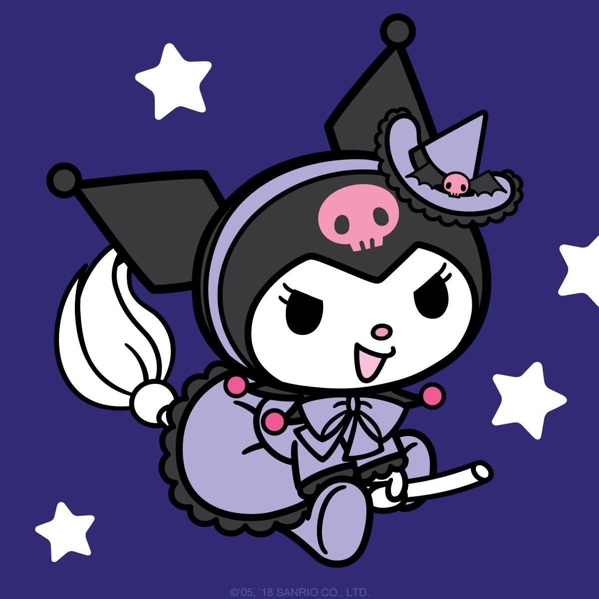 1200x1200 Happy #Halloween and #HappyBirthday to the mischievous Kuromi!. Hello kitty art, Hello kitty halloween, Vintage cartoon, Phone