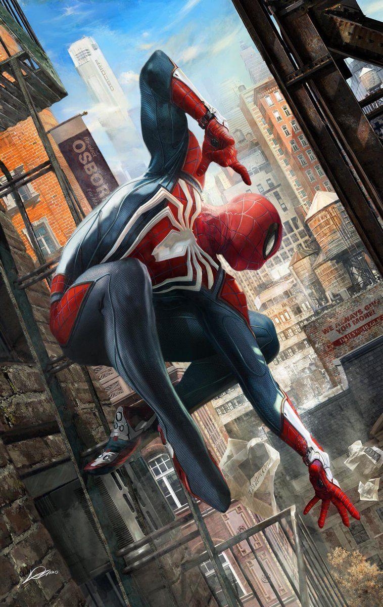 760x1200 A Cover Artist For Marvel Comics And Insomniac Games Teamed Up To Create This Amazing SPIDER MAN Art. Spider Man Playstation, Marvel Spiderman, Spiderman, Phone