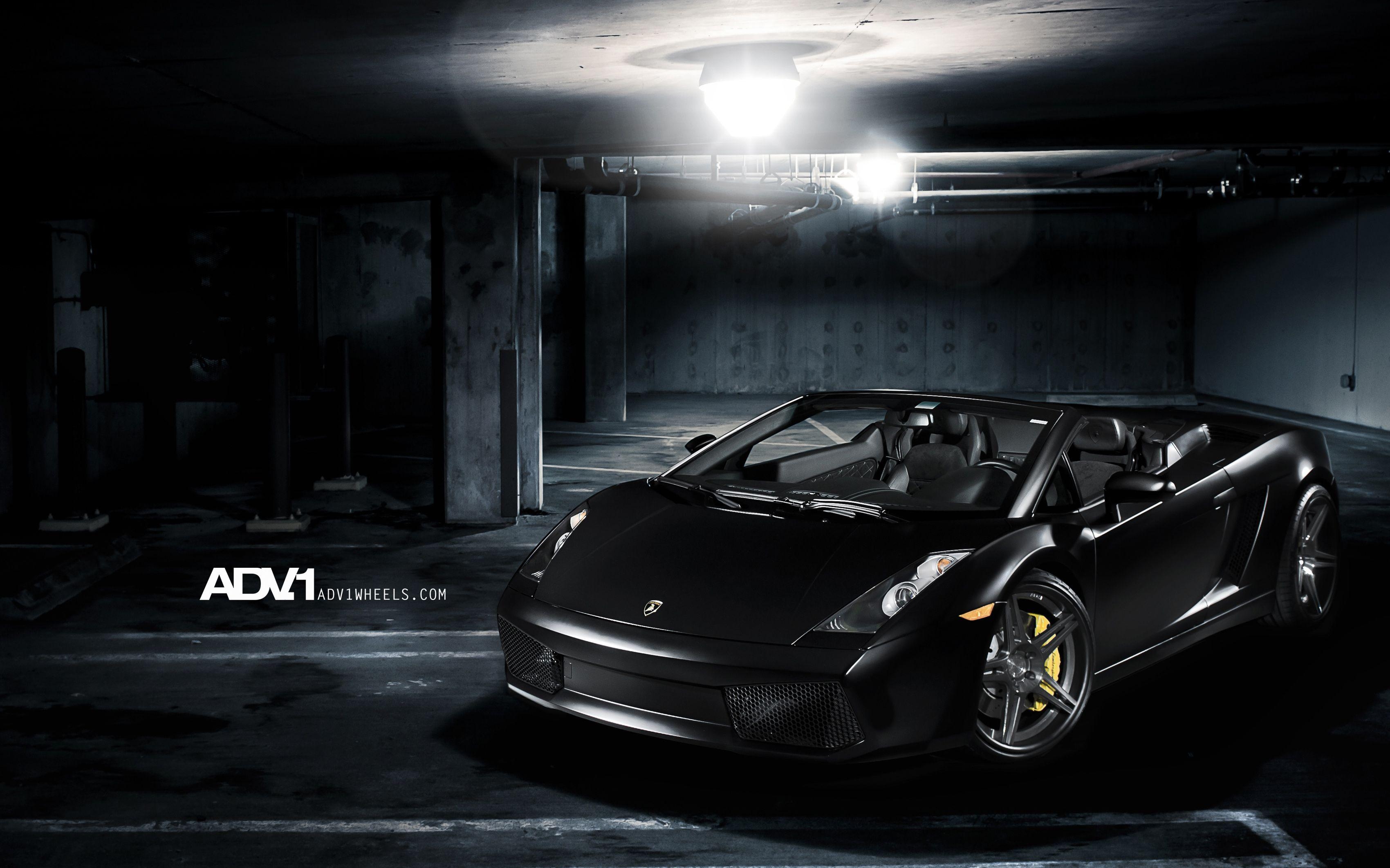 3400x2130 Matte Black Lamborghini Gallardo Spyder ADV1 Wallpaper. HD Car, Desktop