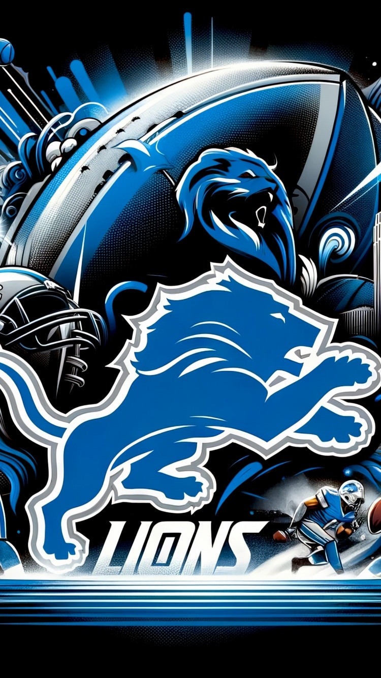 750x1340 Detroit Lions Wallpaper 4K, NFL team, Phone