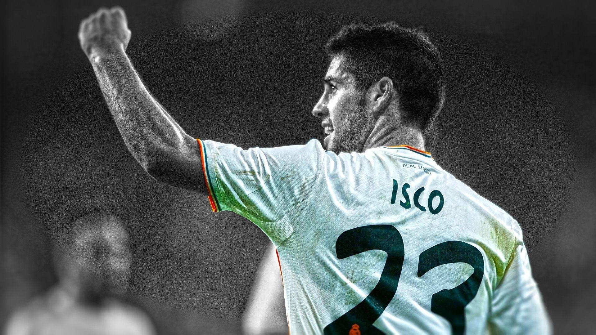 1920x1080 HDR photography Isco Real Madrid cutout selective coloring, Desktop