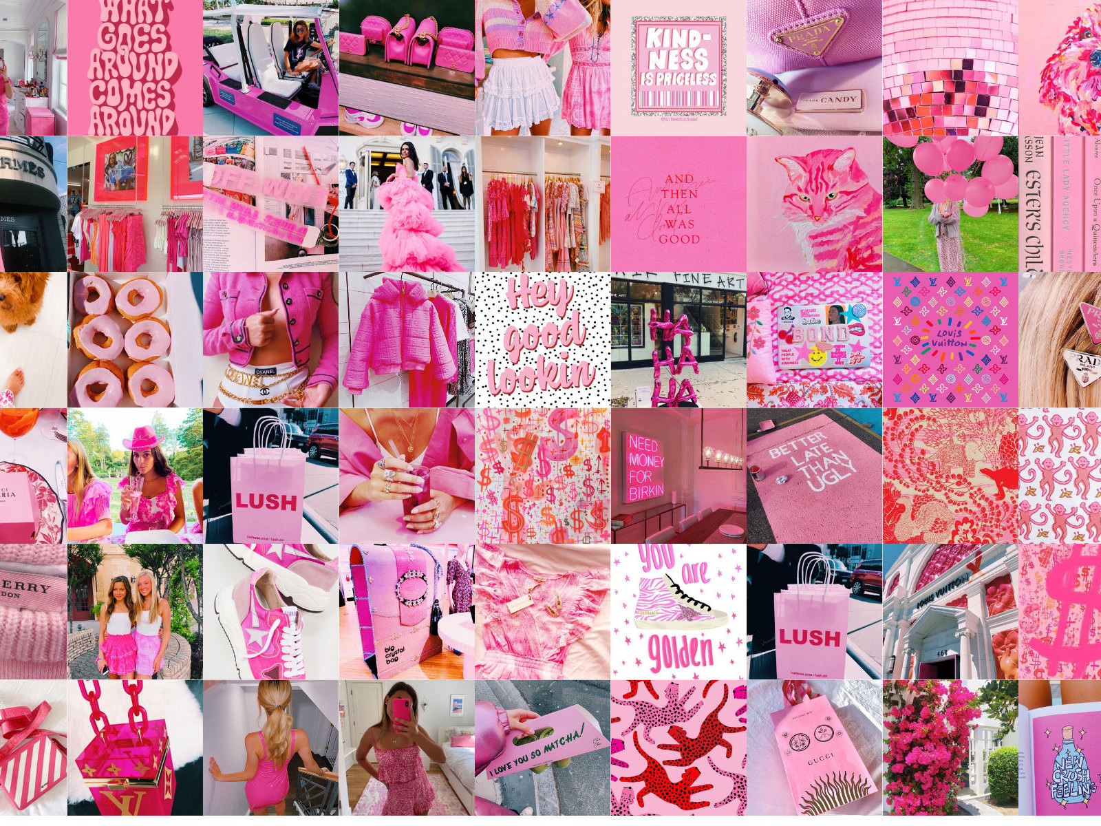 1600x1200 Image Pink Preppy Aesthetic Wall Collage Kit Photo, Desktop