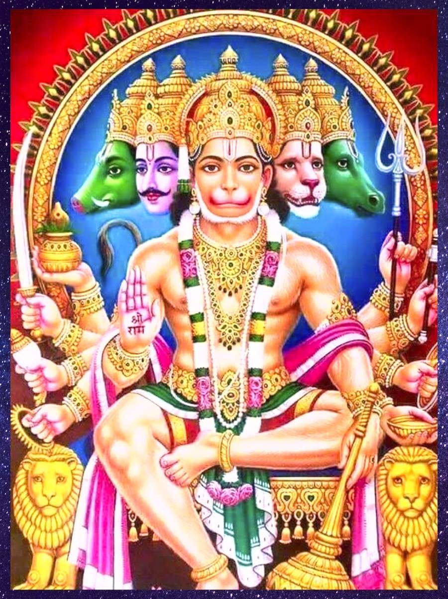 900x1210 Anjaneya Swamy Image, Phone