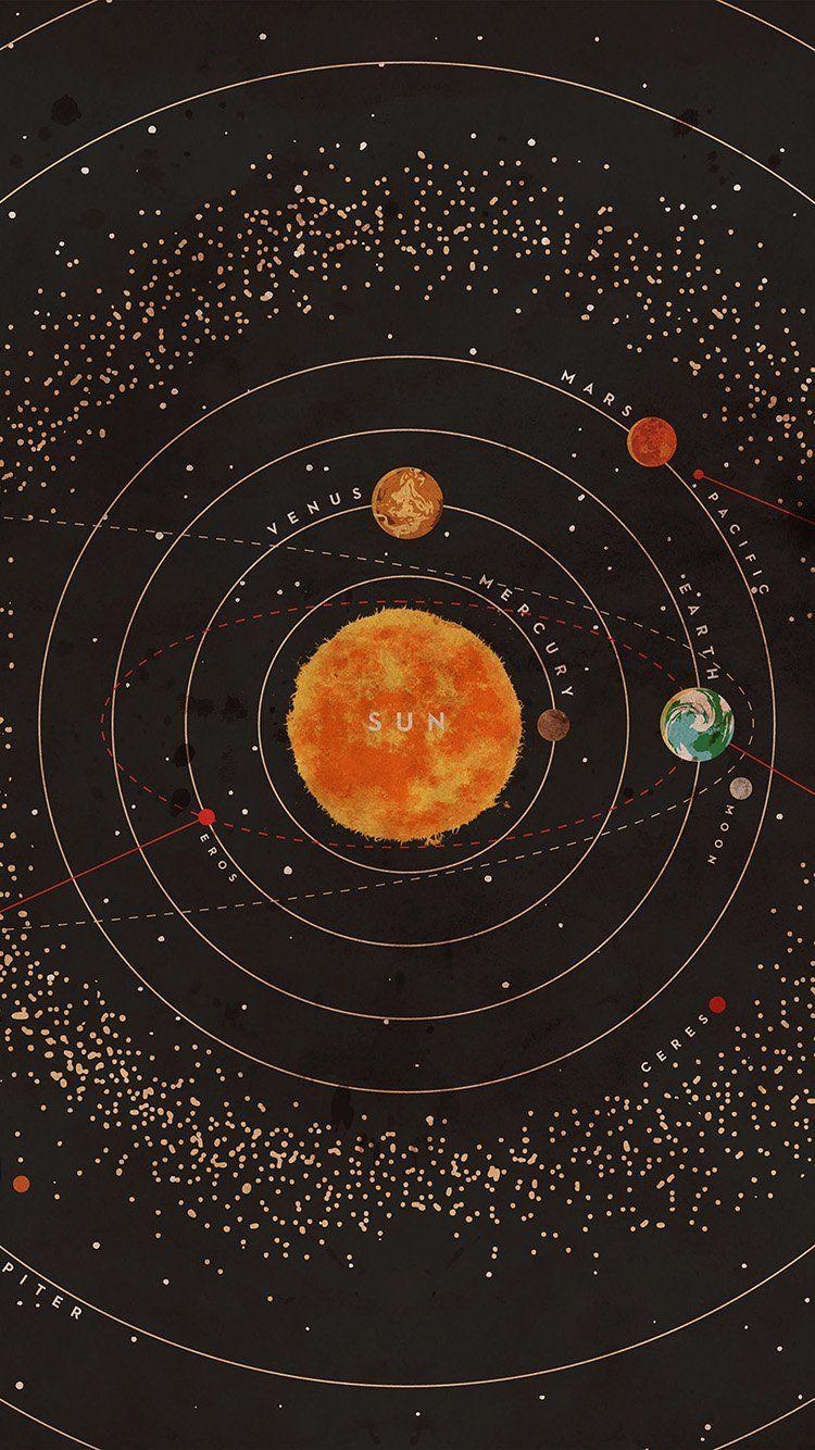 750x1340 SOLAR SYSTEM SPACE ART COVER RED WALLPAPER HD IPHONE. Background, Phone