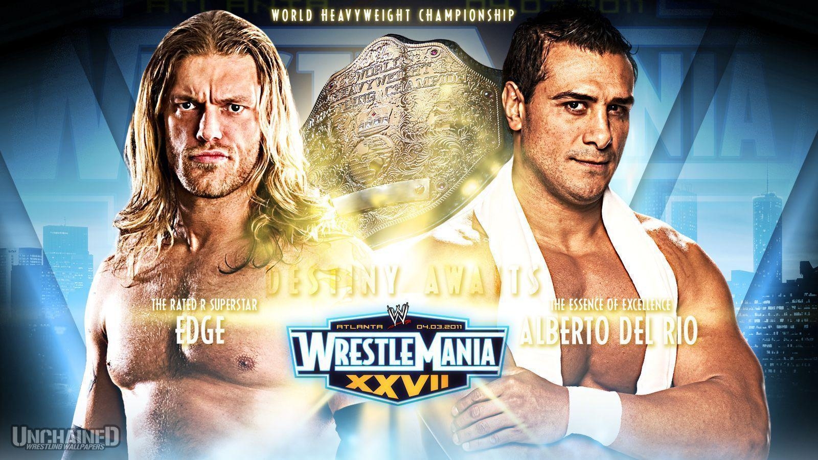 1600x900 WWE WrestleMania "Edge vs Alberto Del Rio" Wallpaper Unchained, Desktop