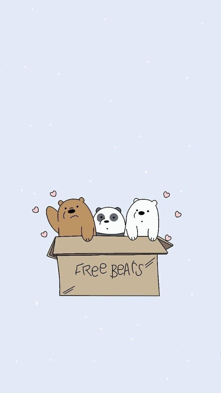 720x1280 We bare bears pastel wallpaper, Phone