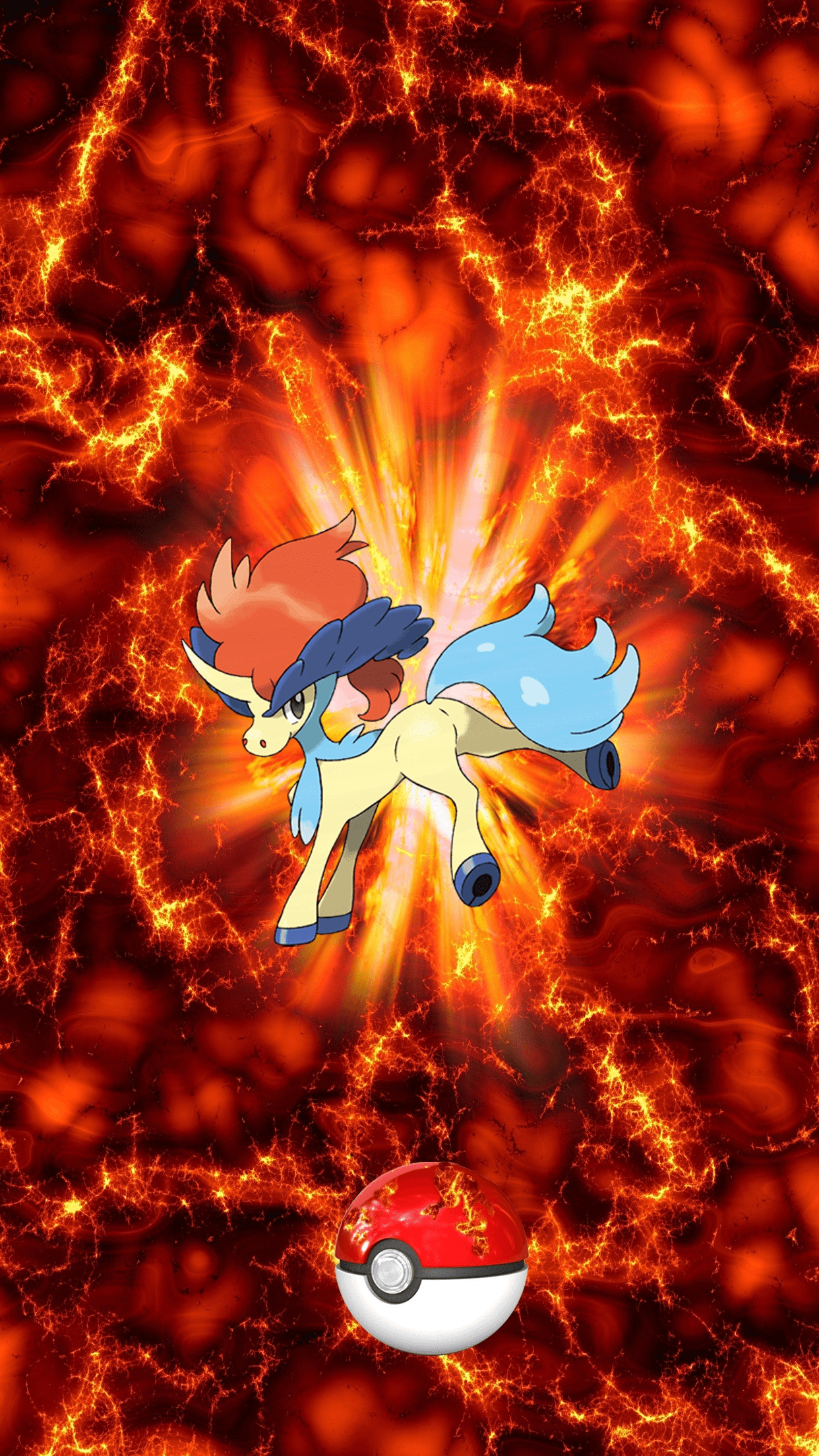 1250x2210 Fire Pokeball Keldeo i Keldeo 17, Phone