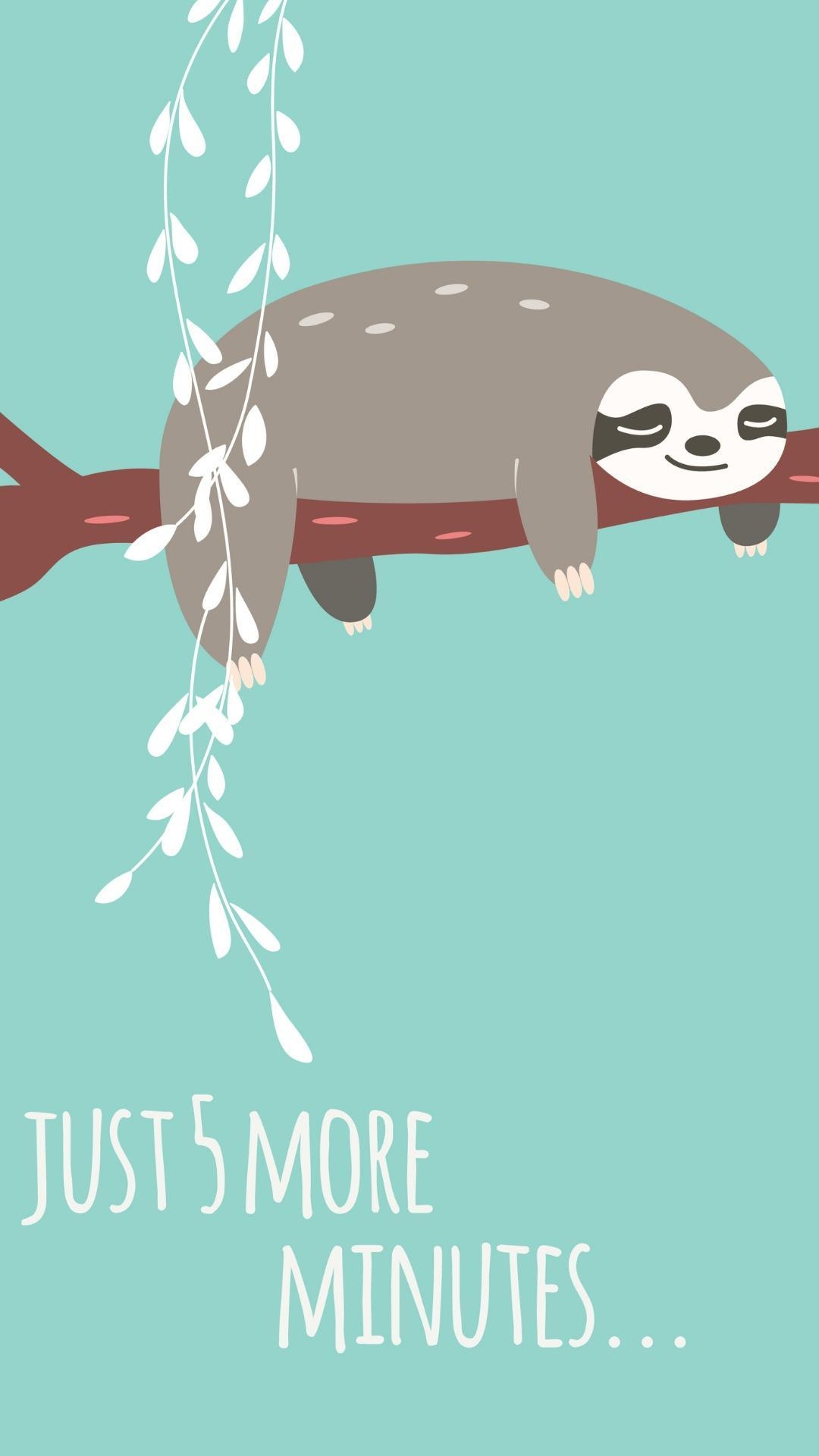 1080x1920 Kawaii Sloth Wallpaper Free Kawaii Sloth Background, Phone