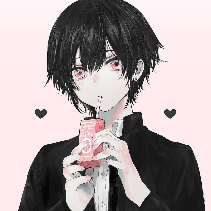 900x900 Download Anime Pfp Boy With Juice Box Wallpaper, Phone