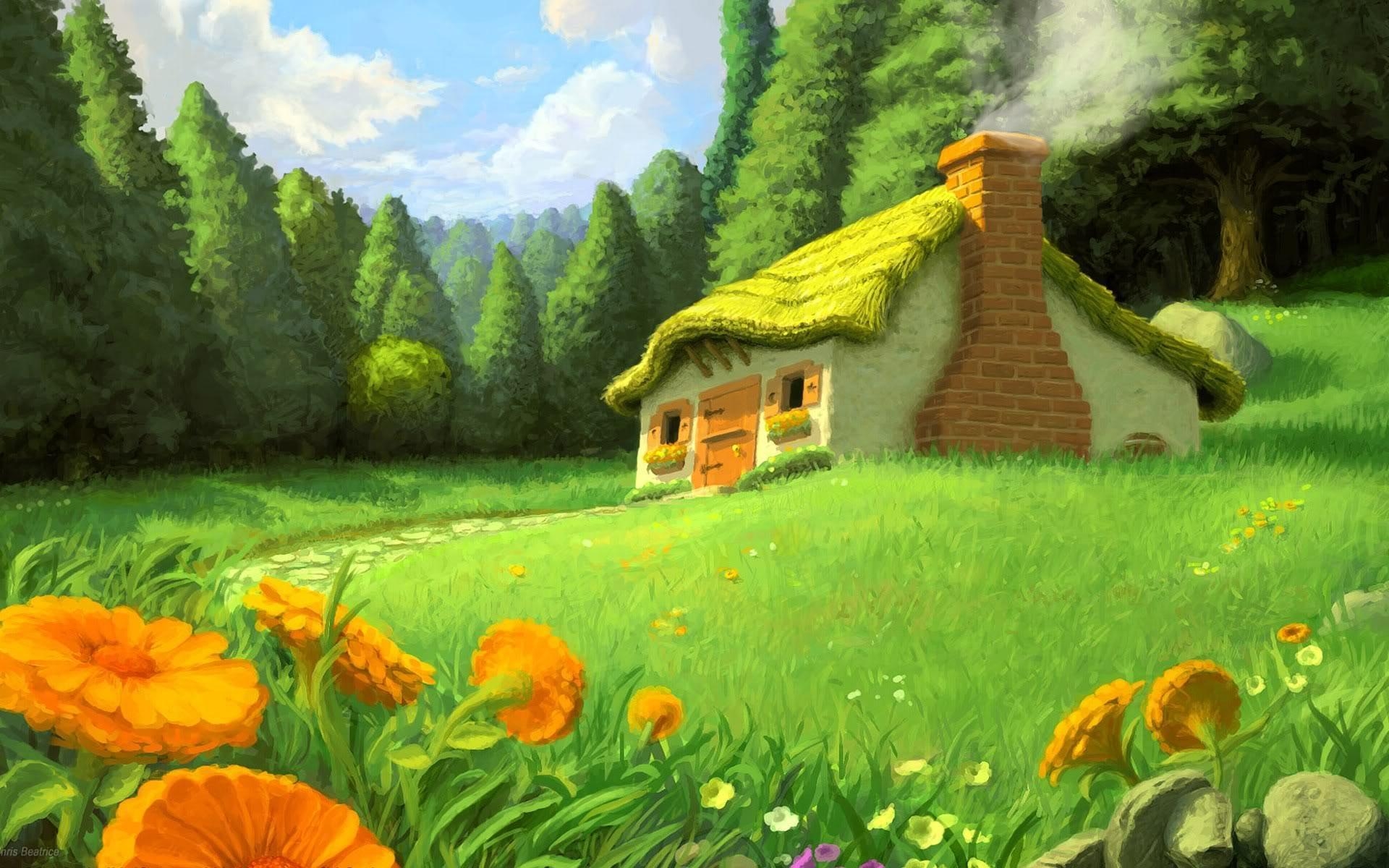 1920x1200 Cartoon Scenery Wallpaper Full HD, Desktop