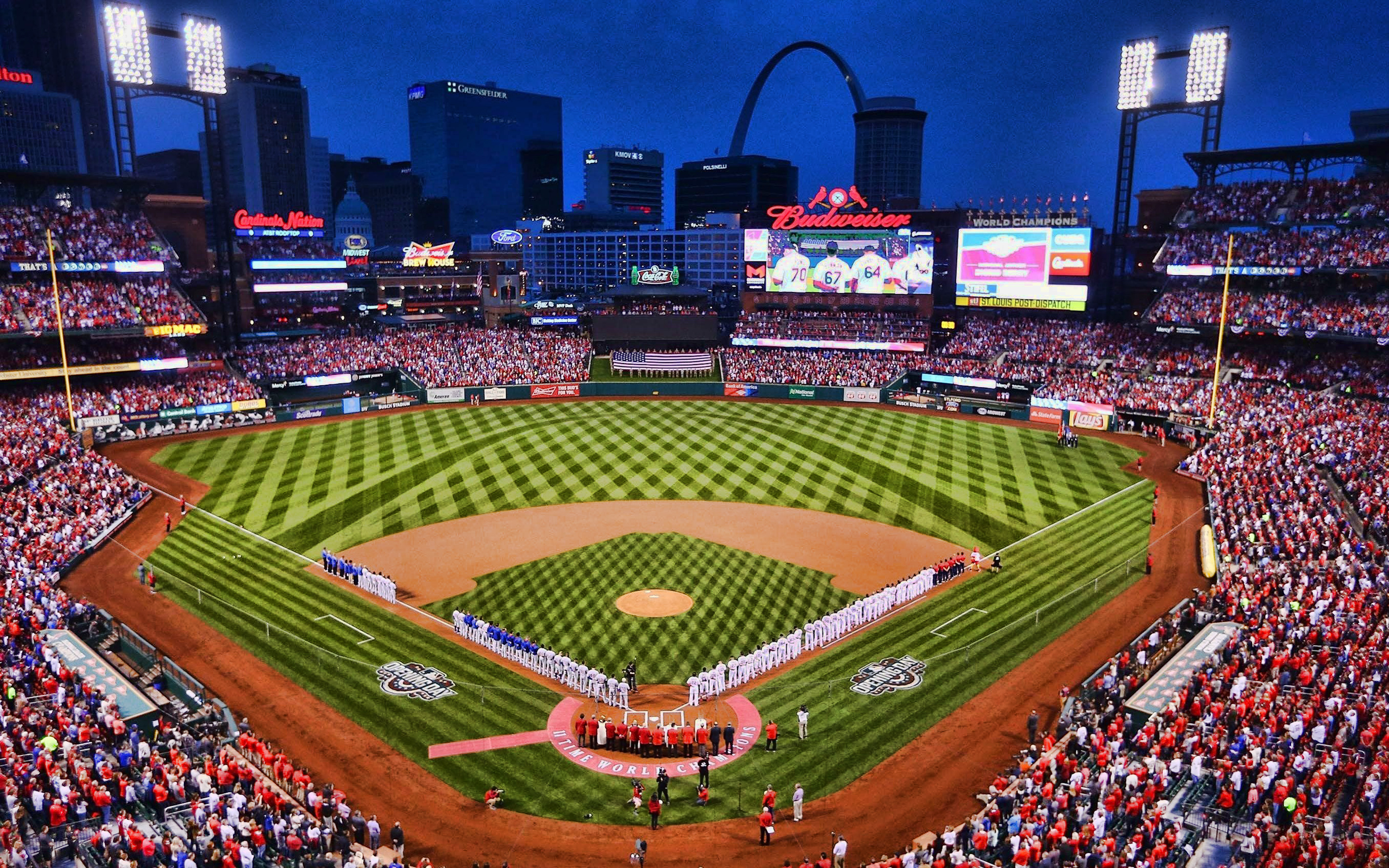 2880x1800 Download wallpaper Busch Stadium, baseball park, St Louis Cardinals Stadium, MLB, Baseball, USA, New Busch Stadium, Busch Stadium III, St Louis Cardinals for desktop with resolution. High Quality HD picture wallpaper, Desktop