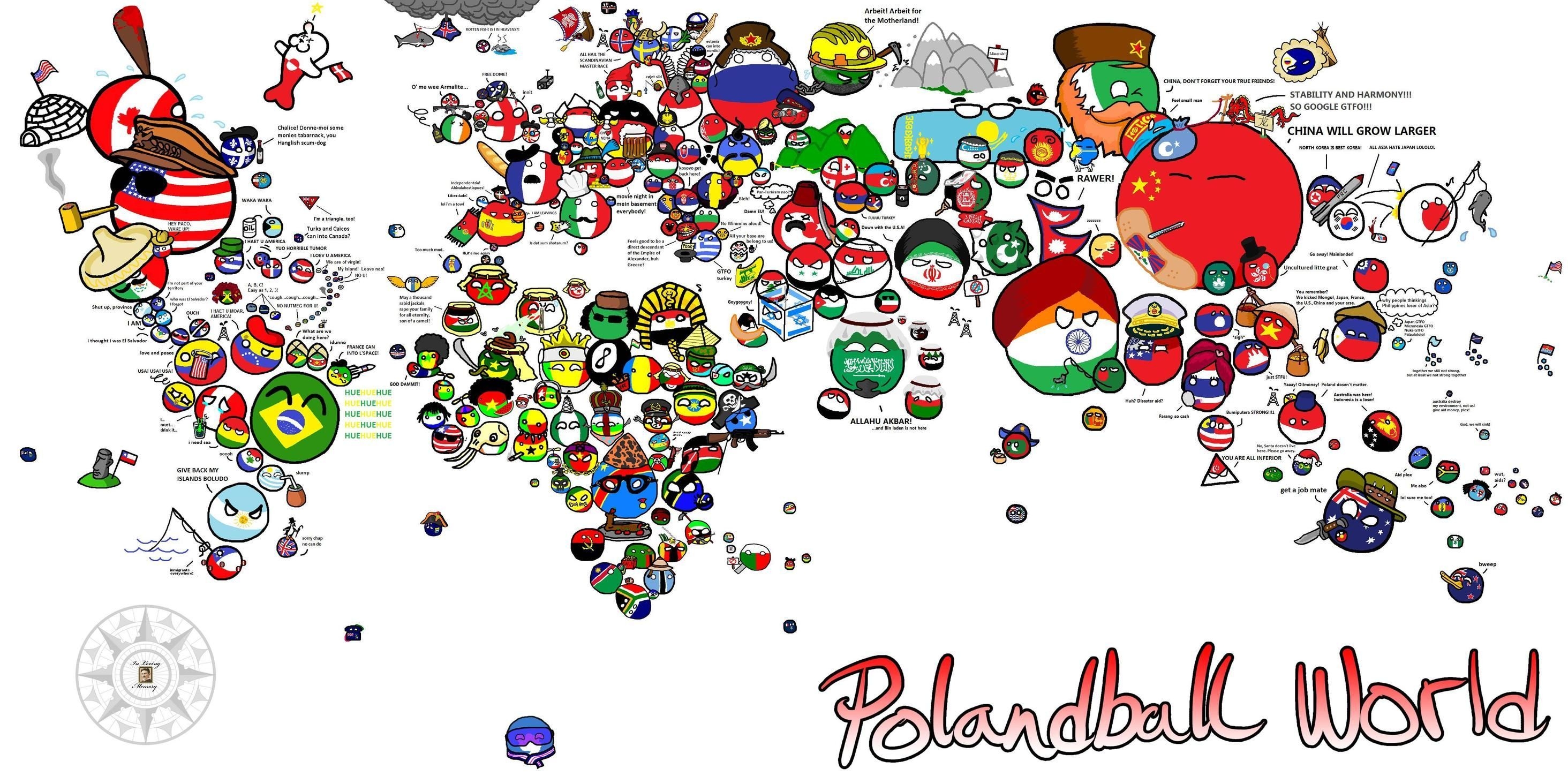 2930x1470 Polandball world. Illustrated map, Map, World map, Desktop